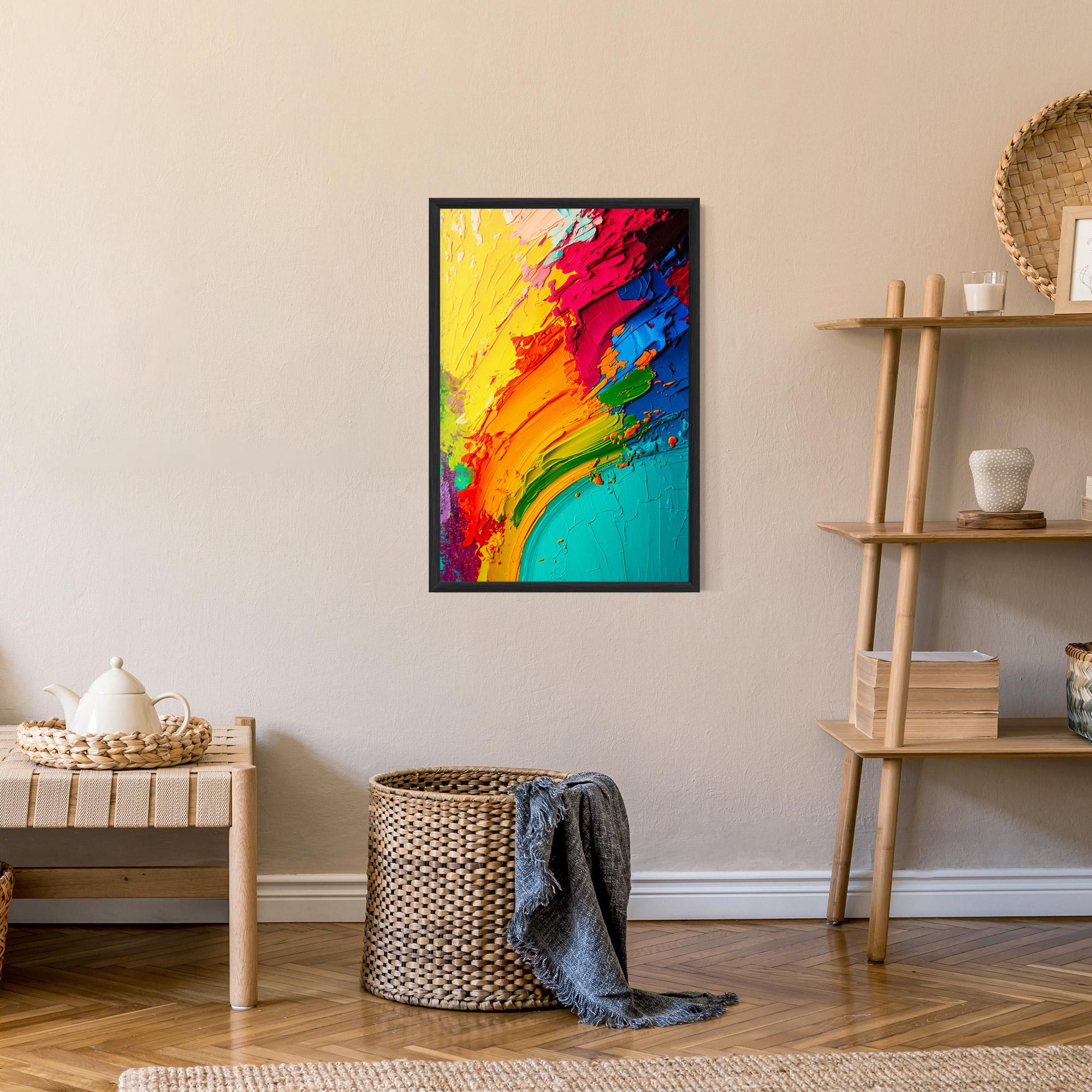 Рамкиран постер Multicolored Painting mockup 9