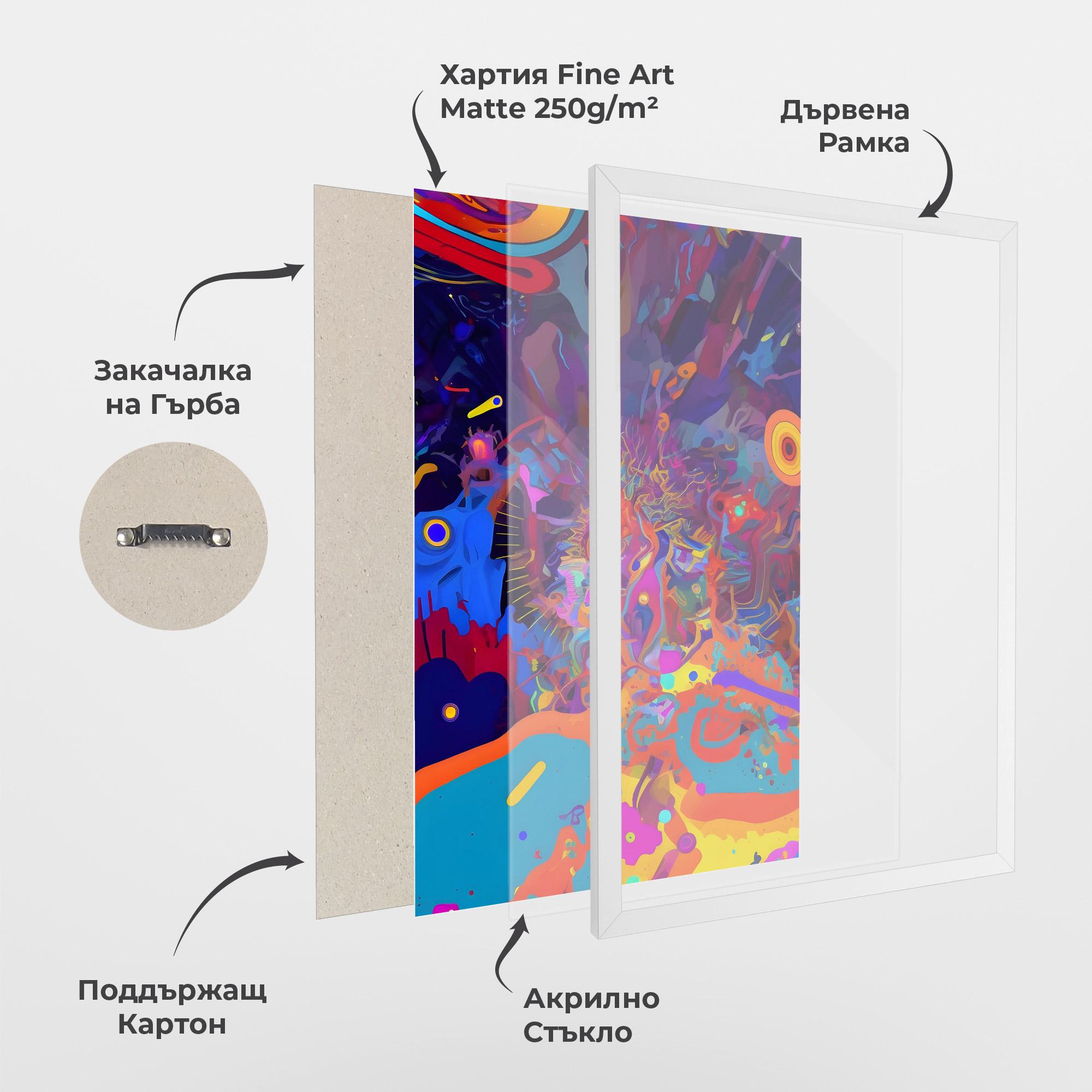 Рамкиран постер Abstract Color Work mockup 1