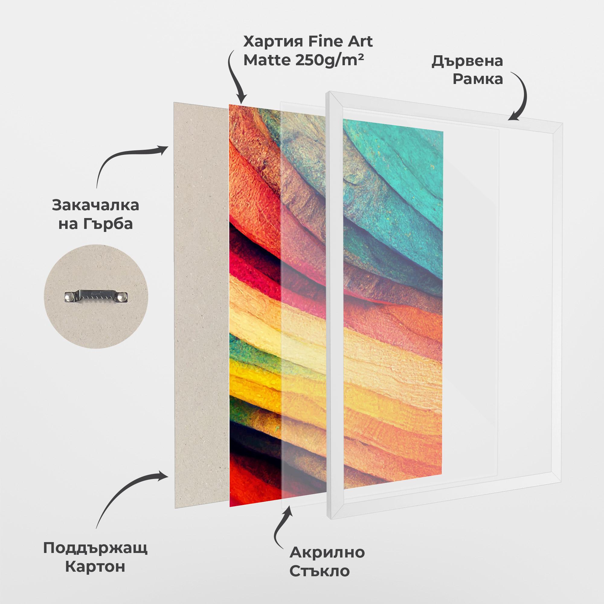 Рамкиран постер Autumn Abstract Color mockup 1