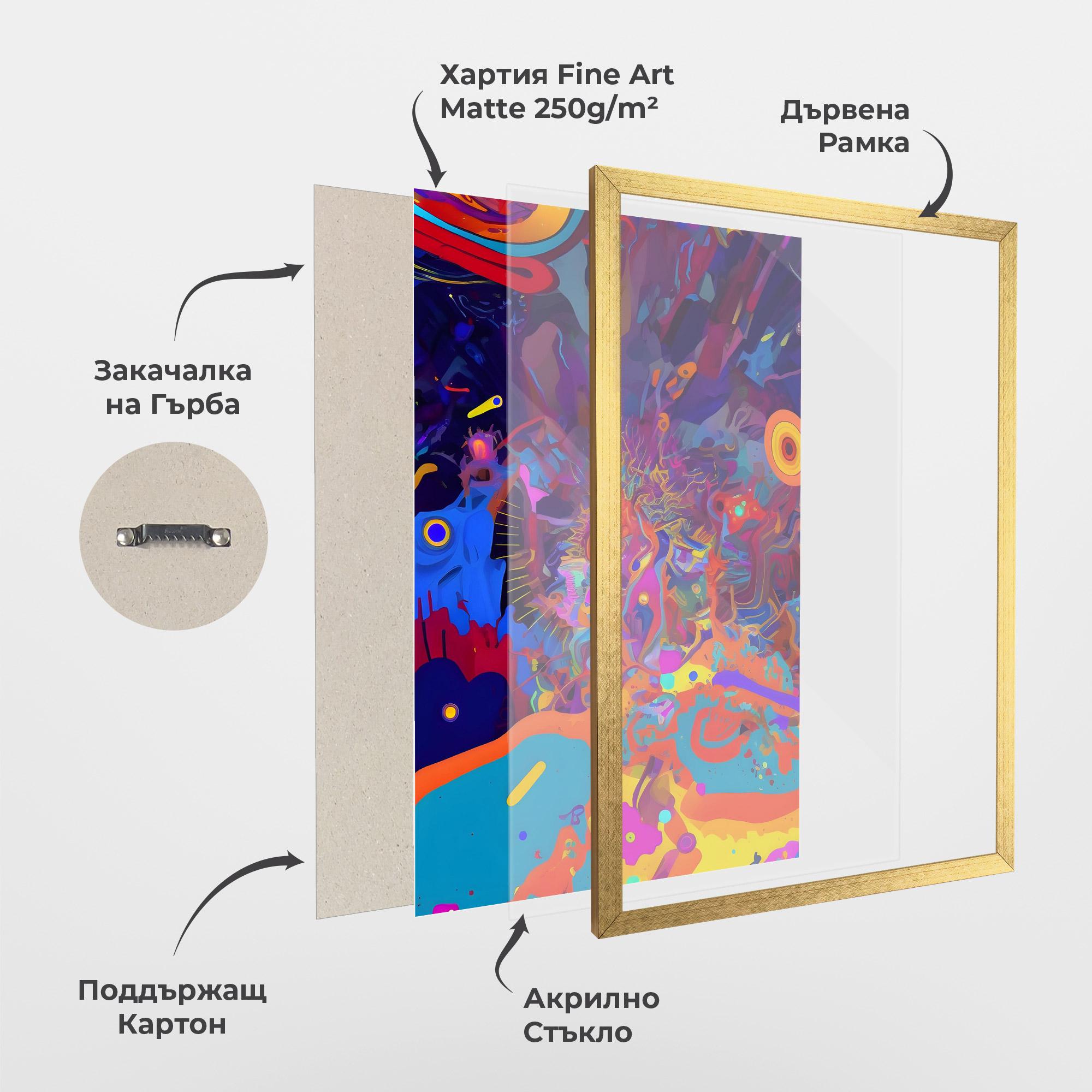 Рамкиран постер Abstract Color Work mockup 1