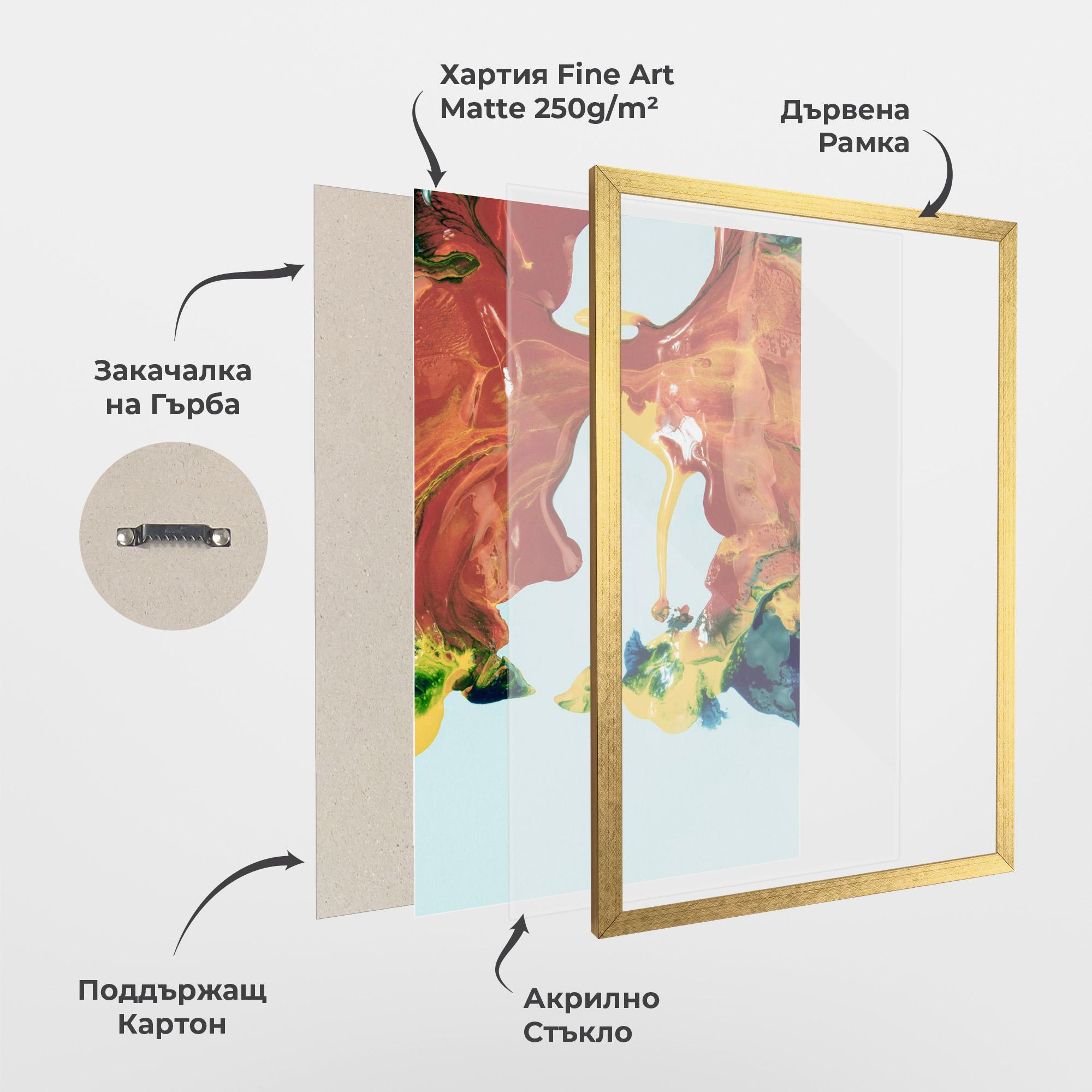 Рамкиран постер Spilled Paint mockup 1