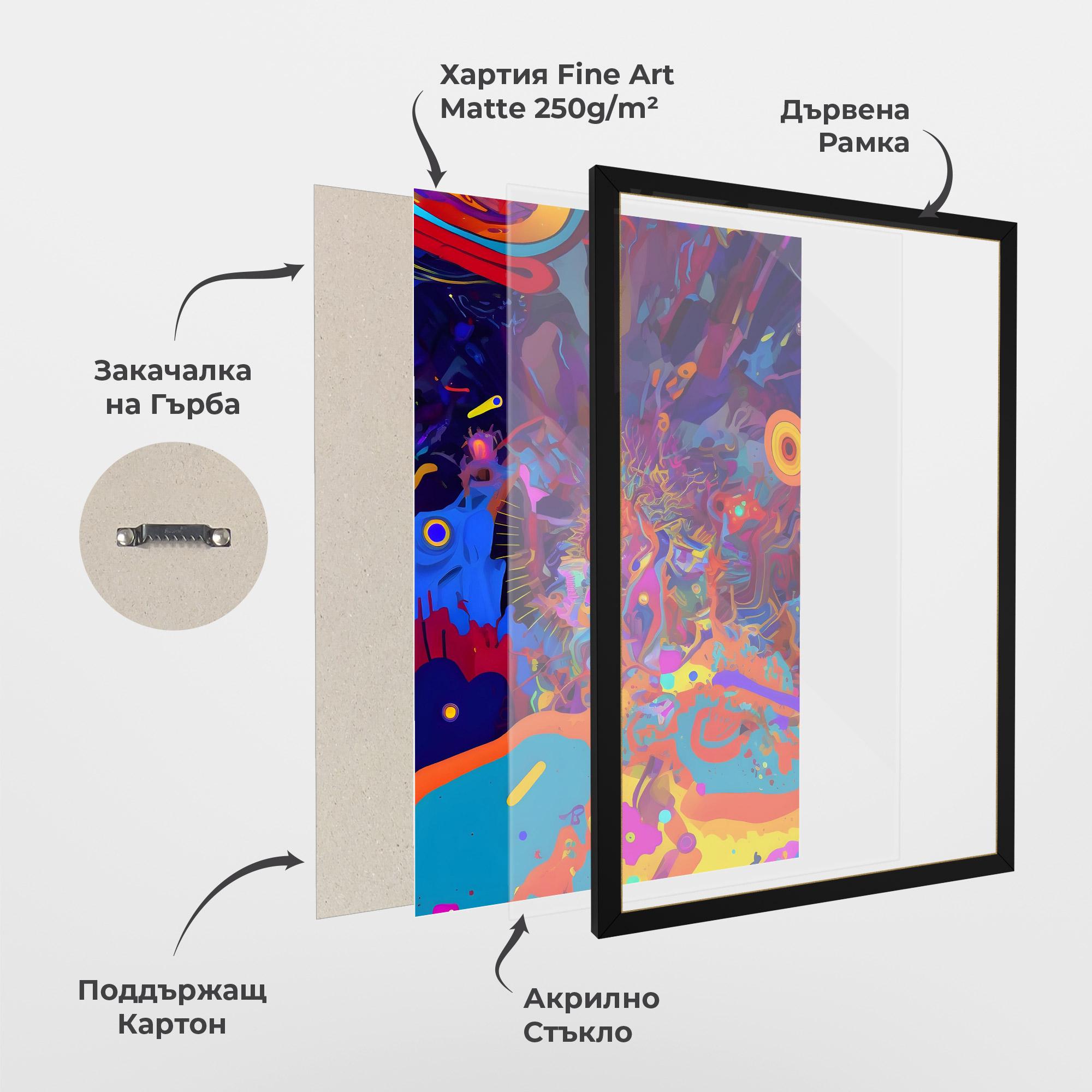 Рамкиран постер Abstract Color Work mockup 1