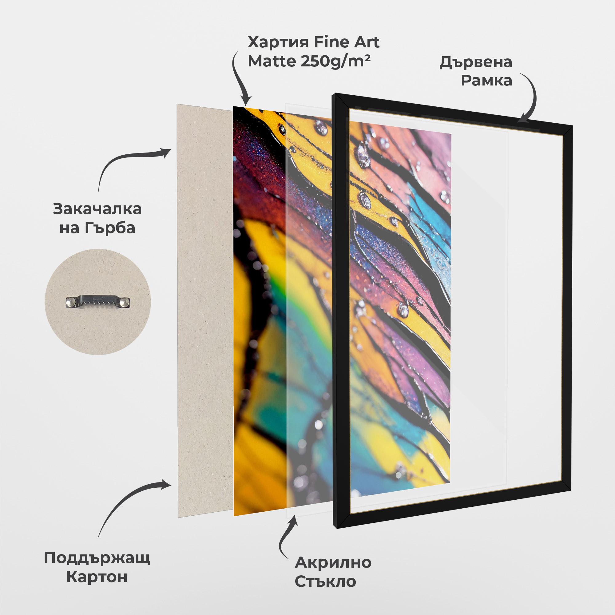 Рамкиран постер Beautiful Colorful Epoxy mockup 1