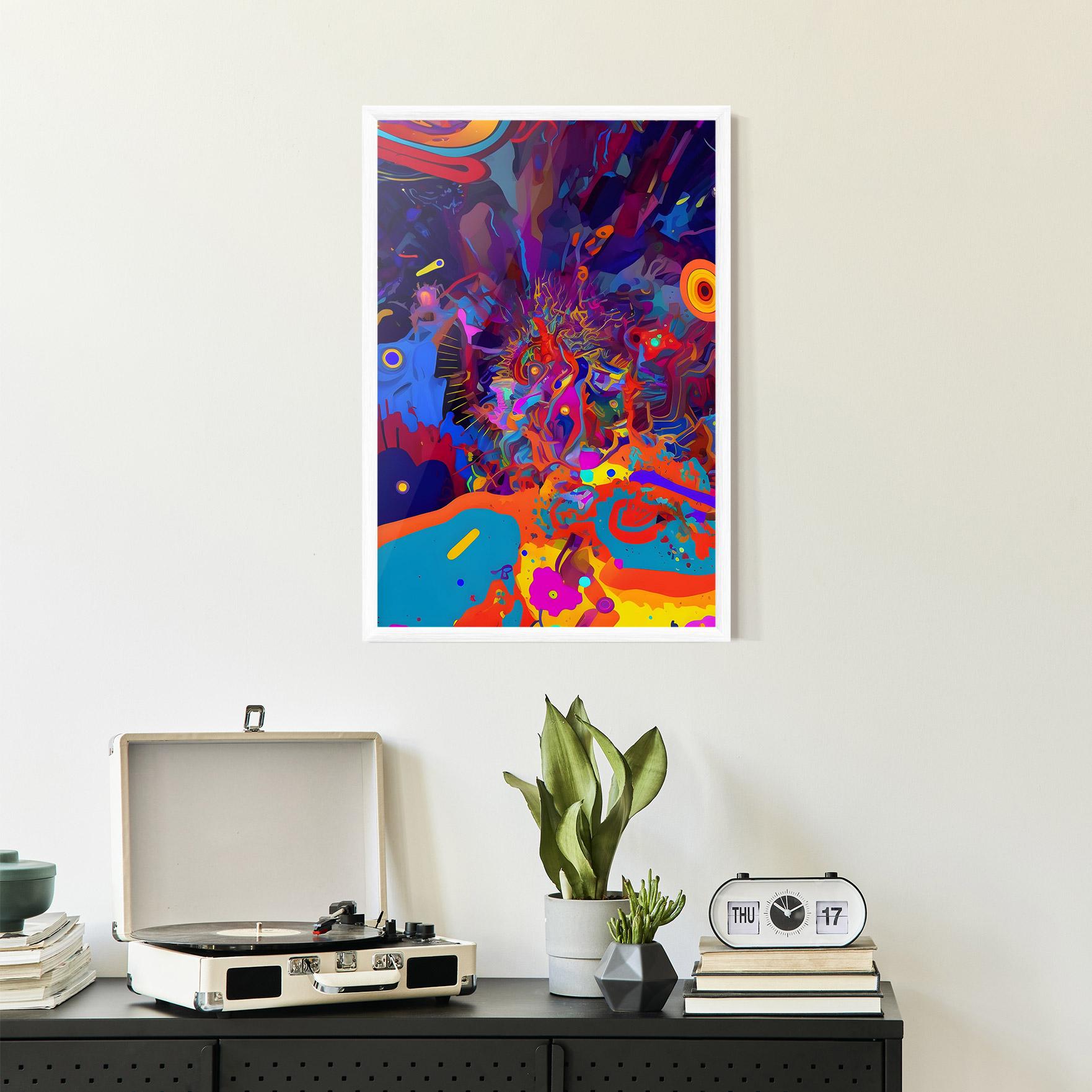 Рамкиран постер Abstract Color Work mockup 2