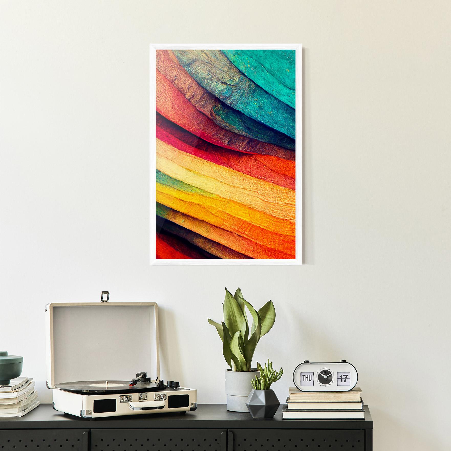 Рамкиран постер Autumn Abstract Color mockup 2