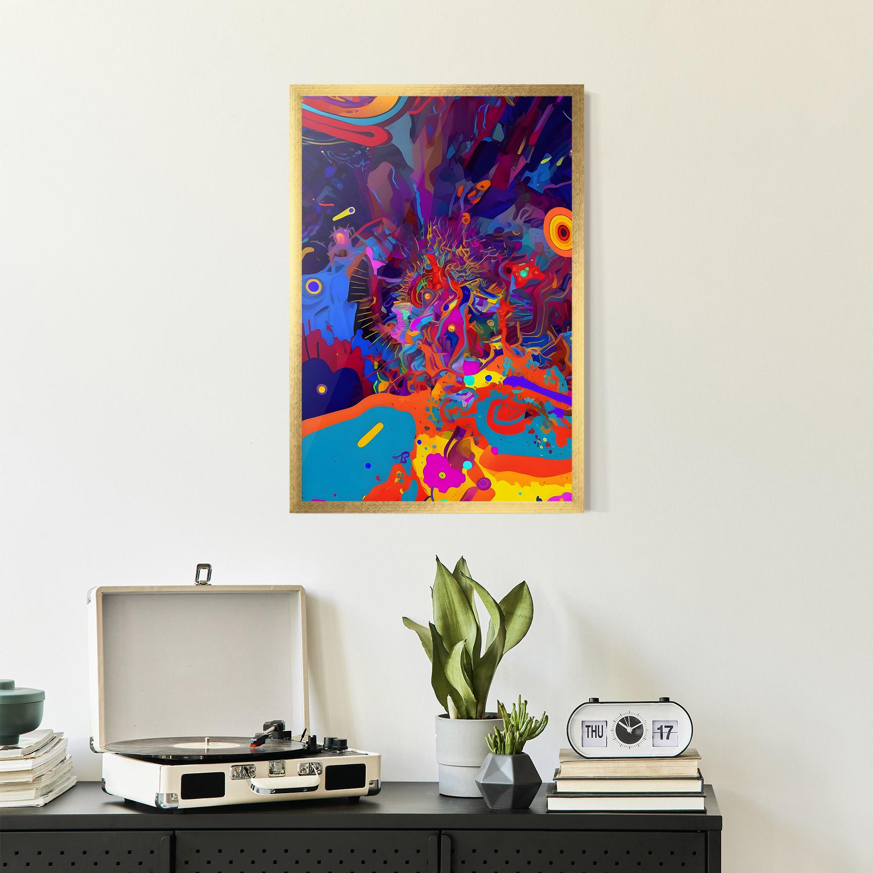 Рамкиран постер Abstract Color Work mockup 2