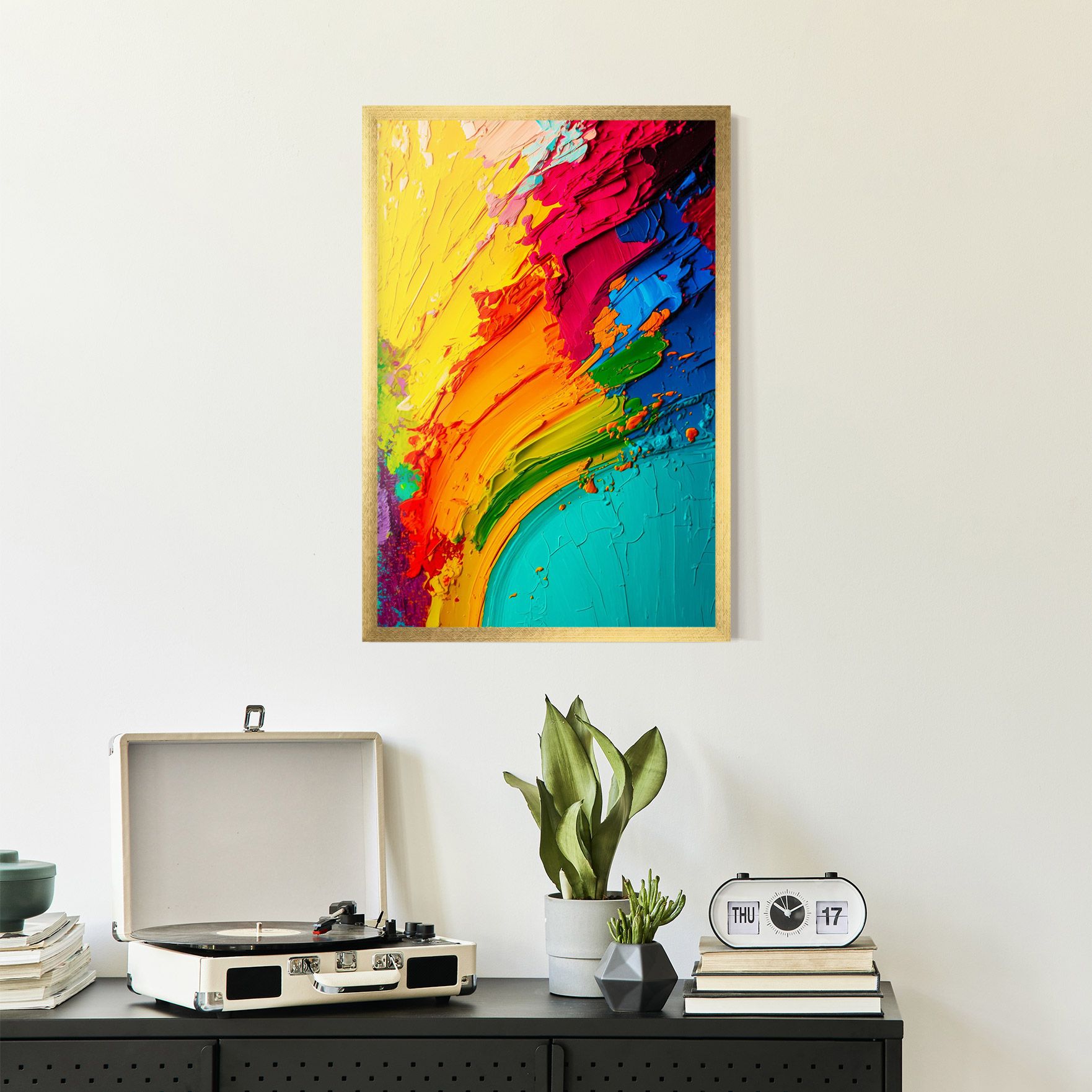 Multicolored Painting mockup 2