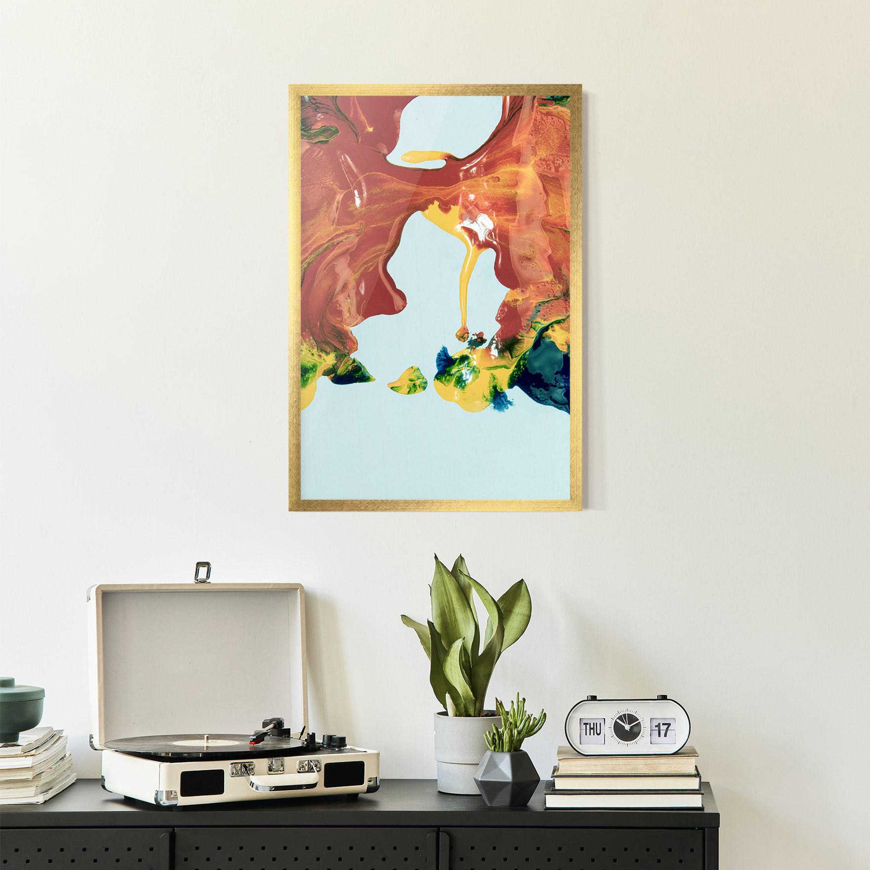 Рамкиран постер Spilled Paint mockup 2