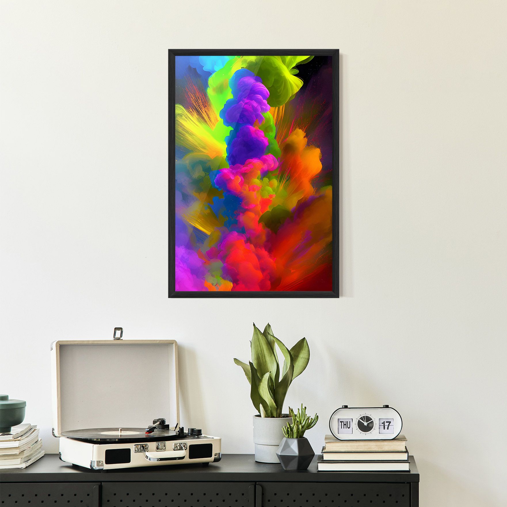 Blurred Colorful Smoke mockup 2