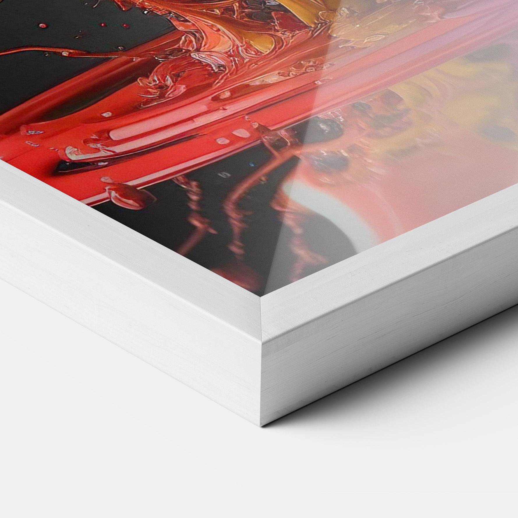 Рамкиран постер Black Blue Splash mockup 3