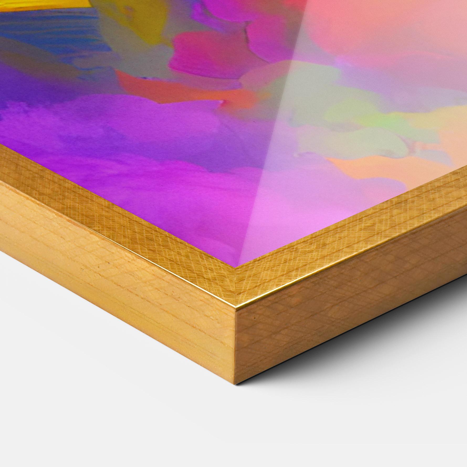 Рамкиран постер Blurred Colorful Smoke mockup 3