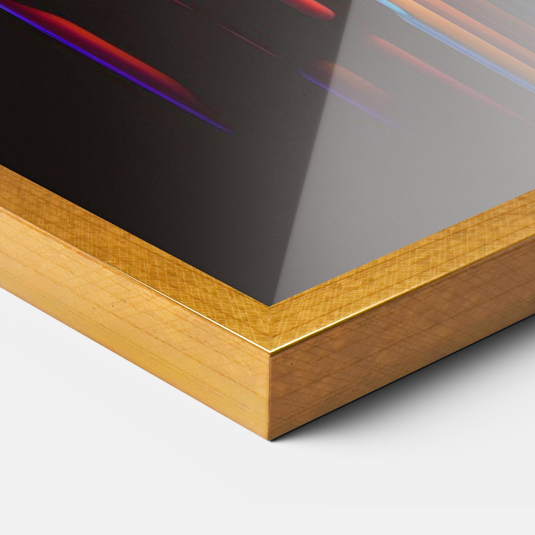 Рамкиран постер Rainbow Floating Colors mockup 3