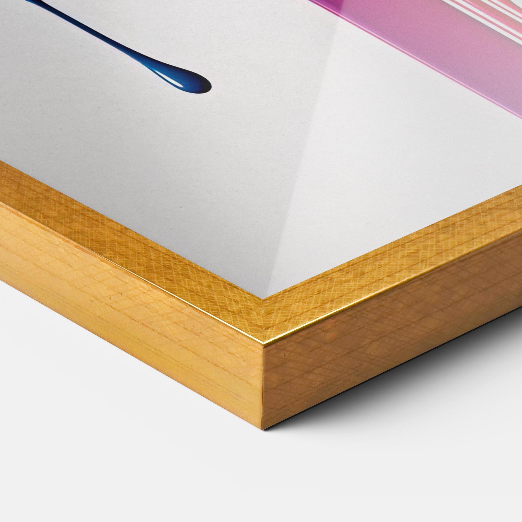 Рамкиран постер Yellow Blue Floating mockup 3