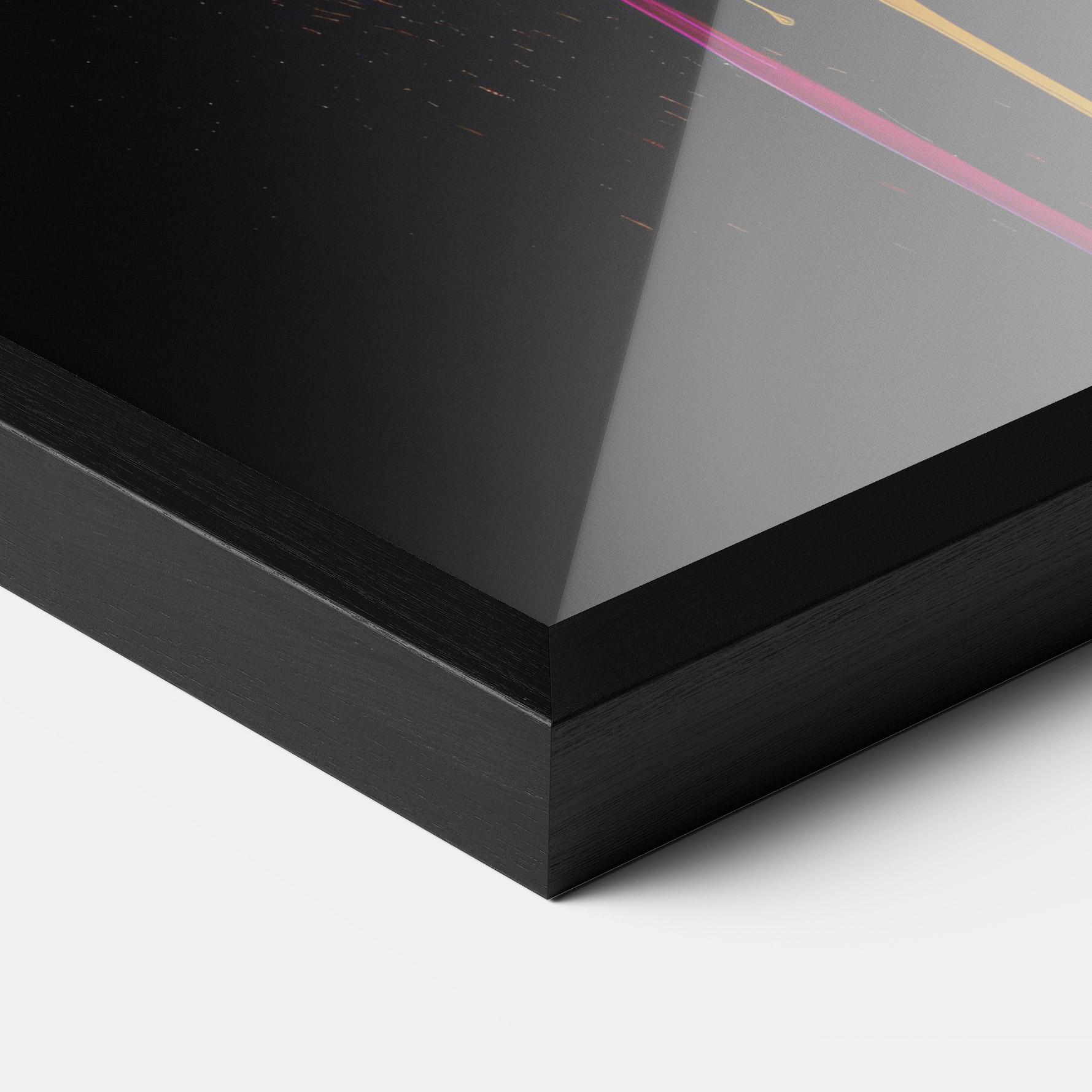 Рамкиран постер Yellow Splash Floating mockup 3