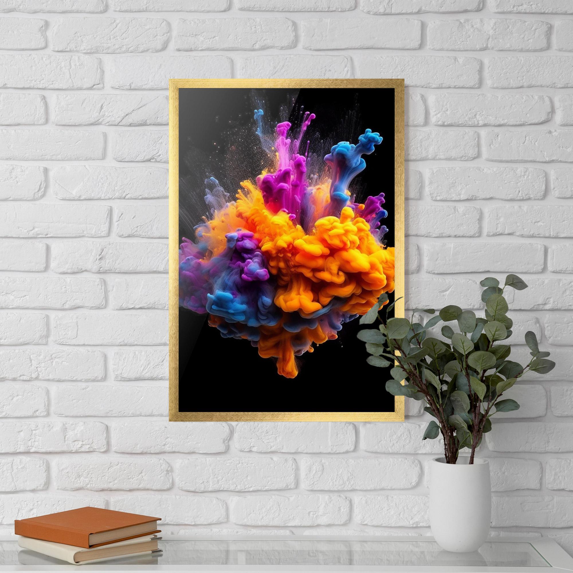 Рамкиран постер Colorful Cloud Liquid mockup 5
