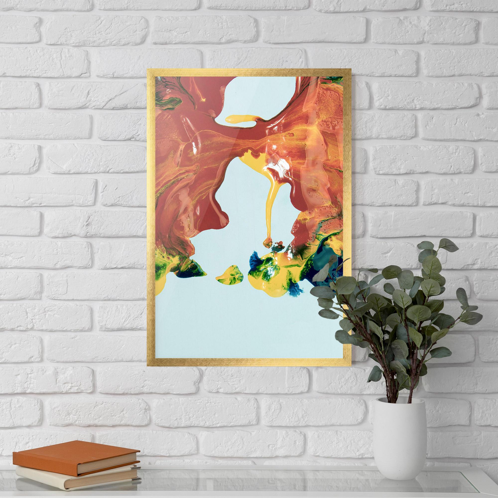 Рамкиран постер Spilled Paint mockup 5