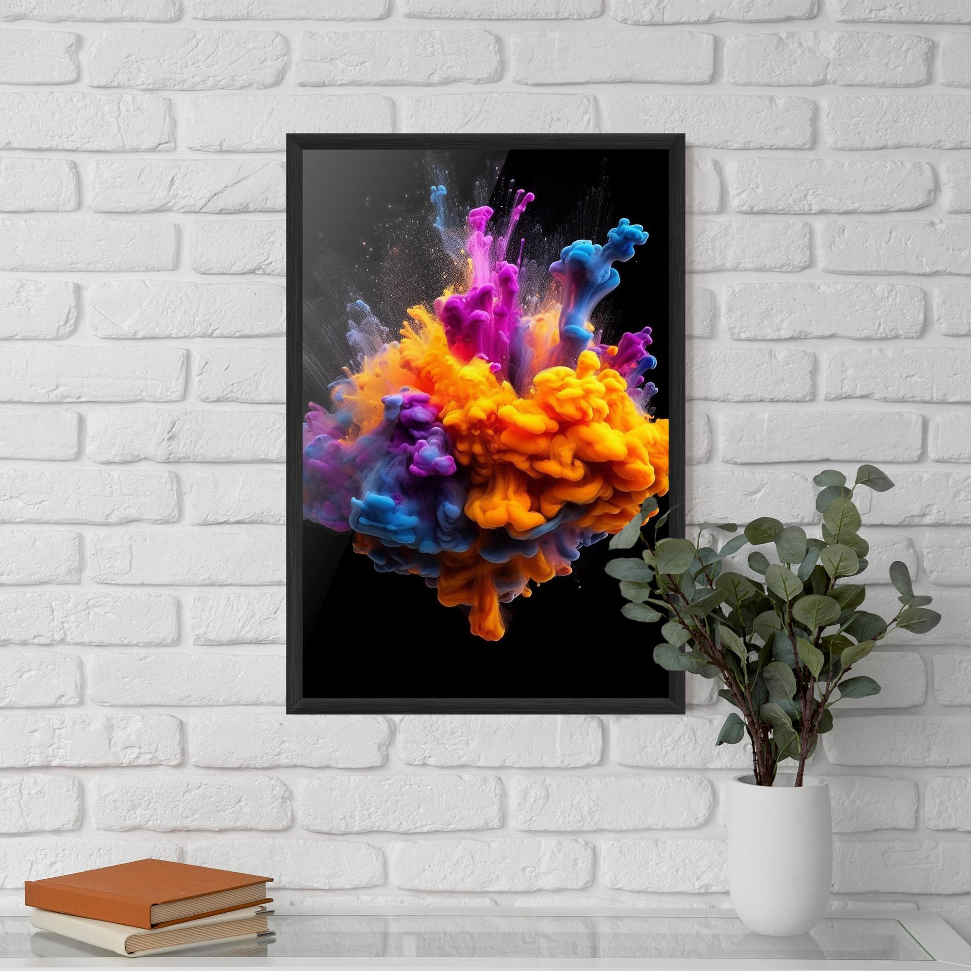 Рамкиран постер Colorful Cloud Liquid mockup 5