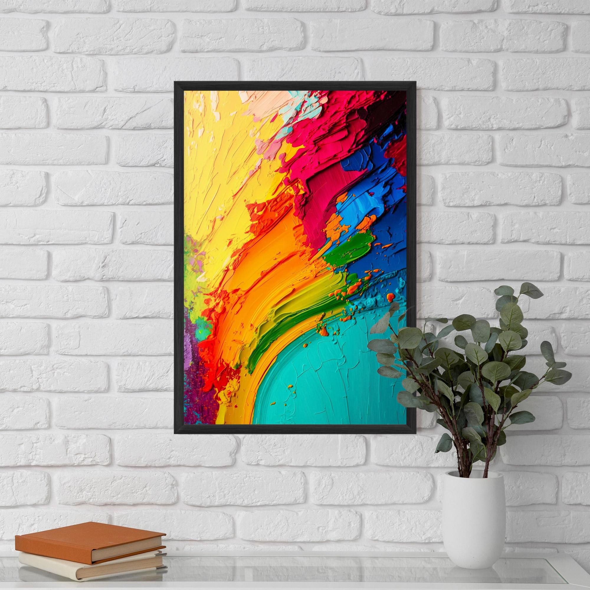 Рамкиран постер Multicolored Painting mockup 5