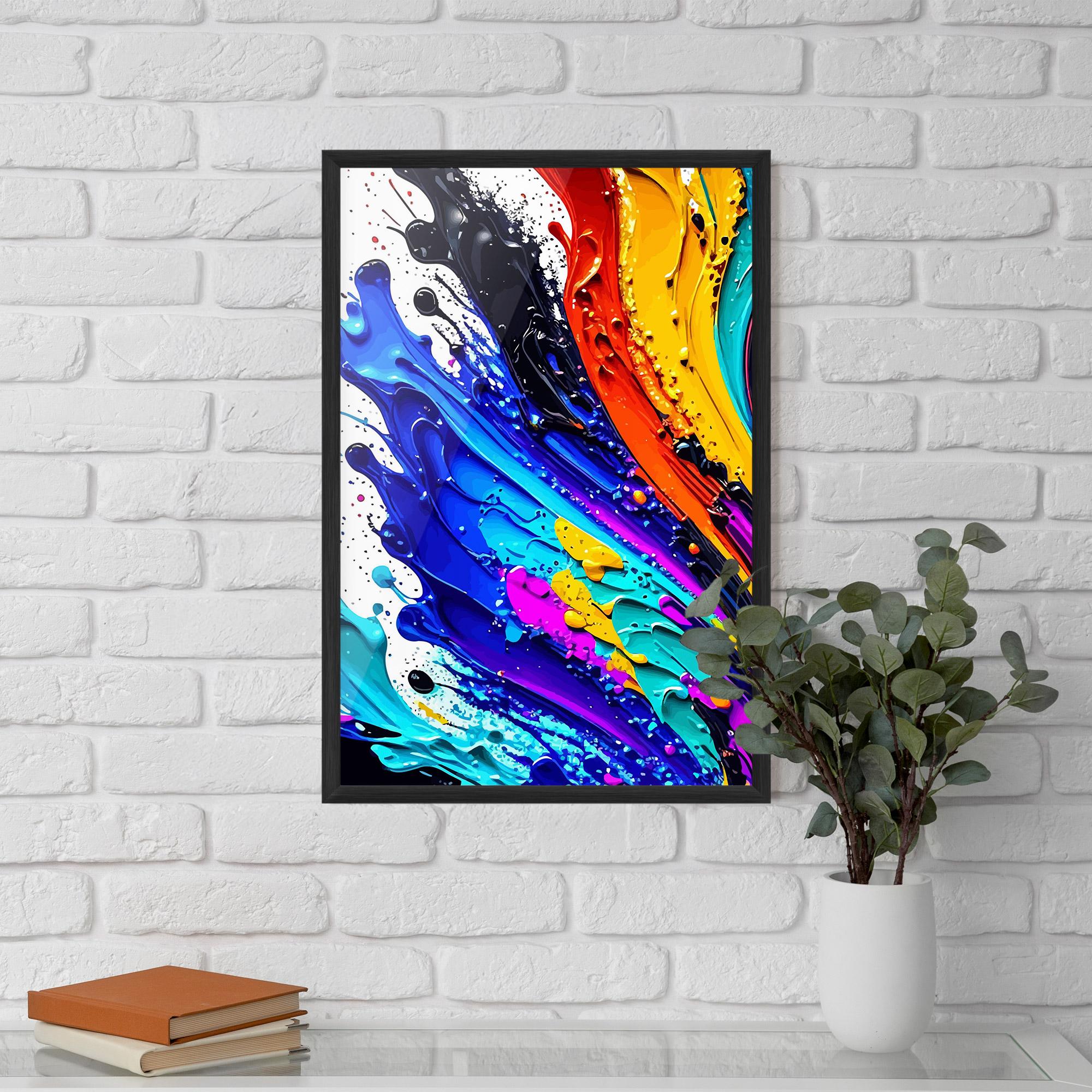 Рамкиран постер Pretty Splash Color mockup 5