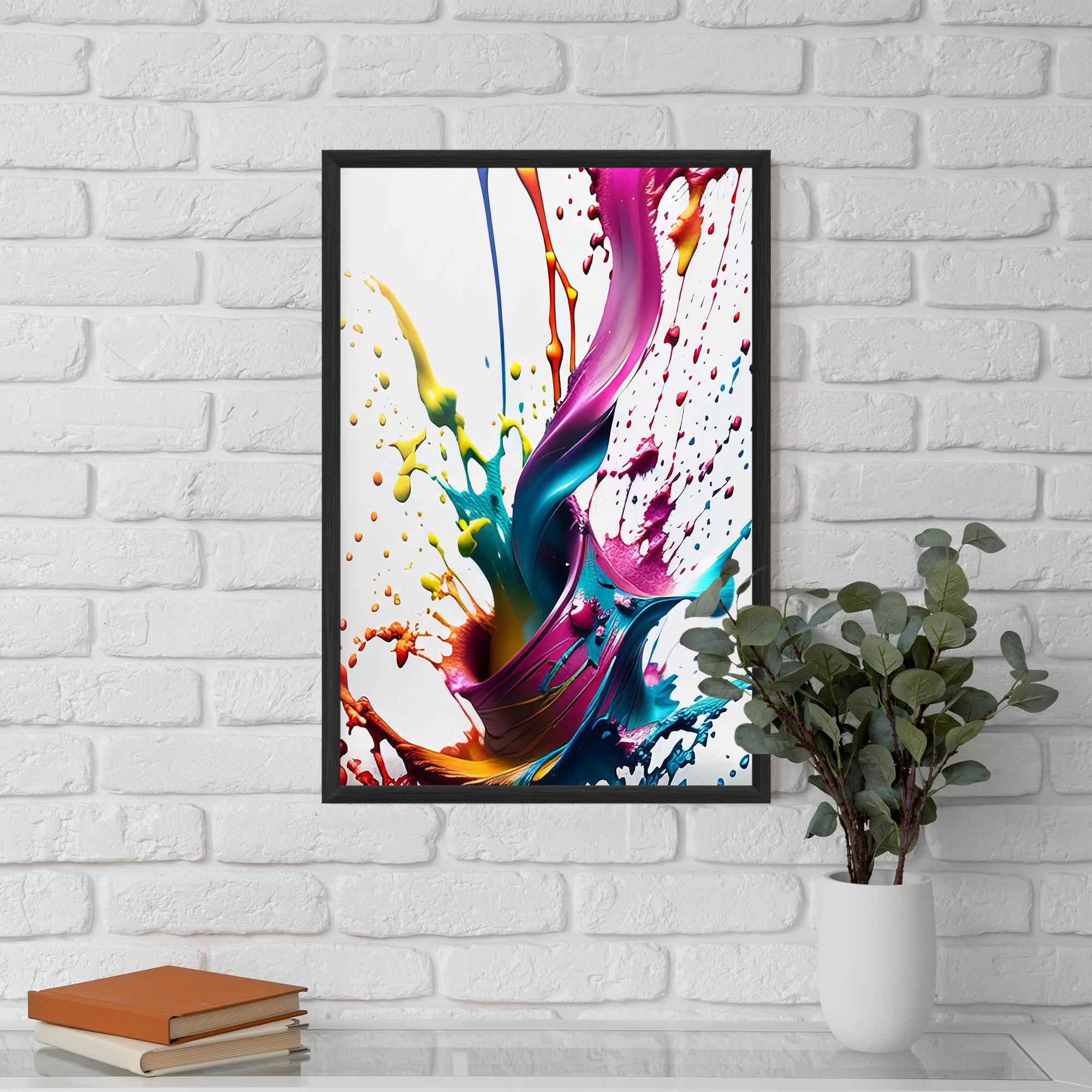 Рамкиран постер Purple Blue Splash mockup 5