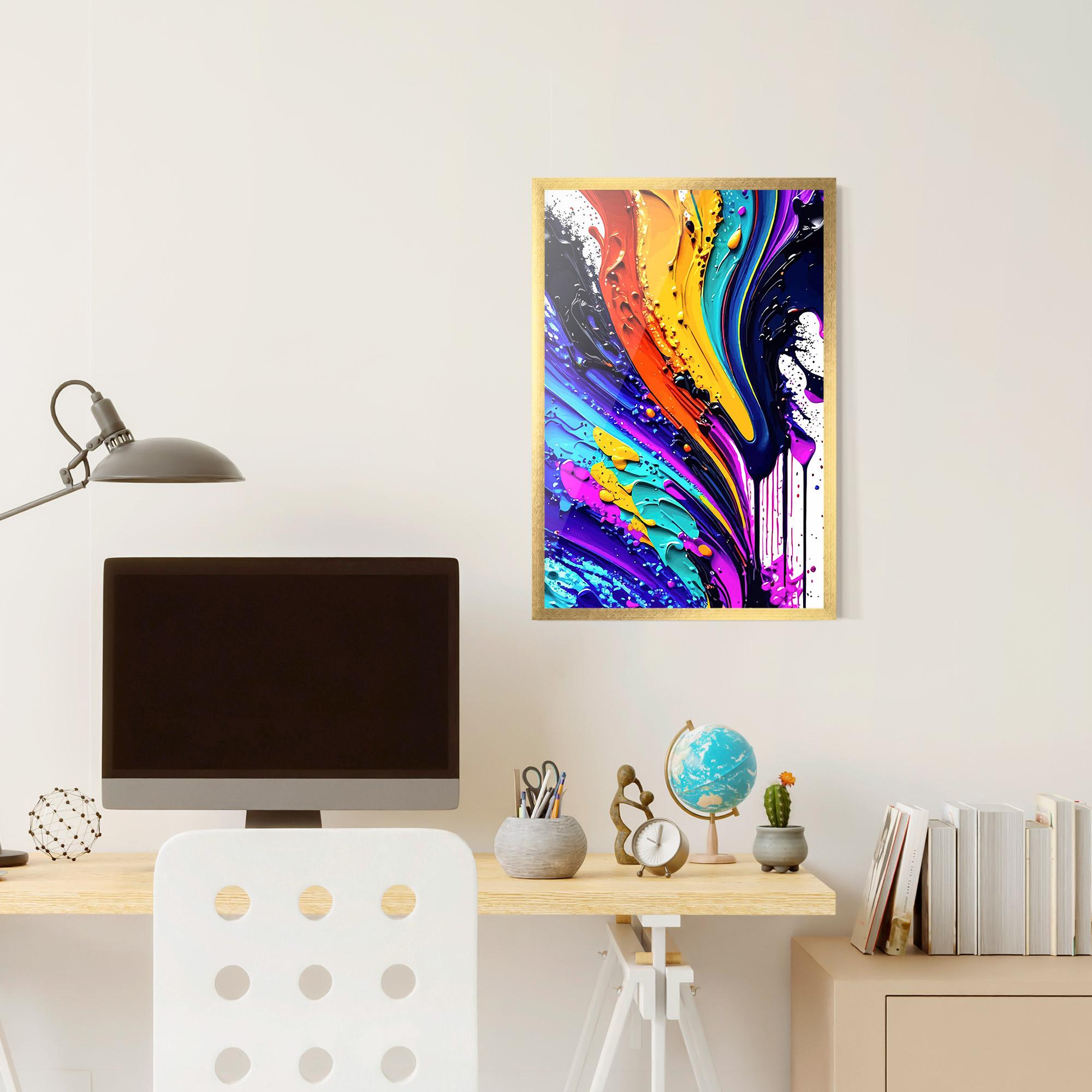 Рамкиран постер Pretty Splash mockup 6