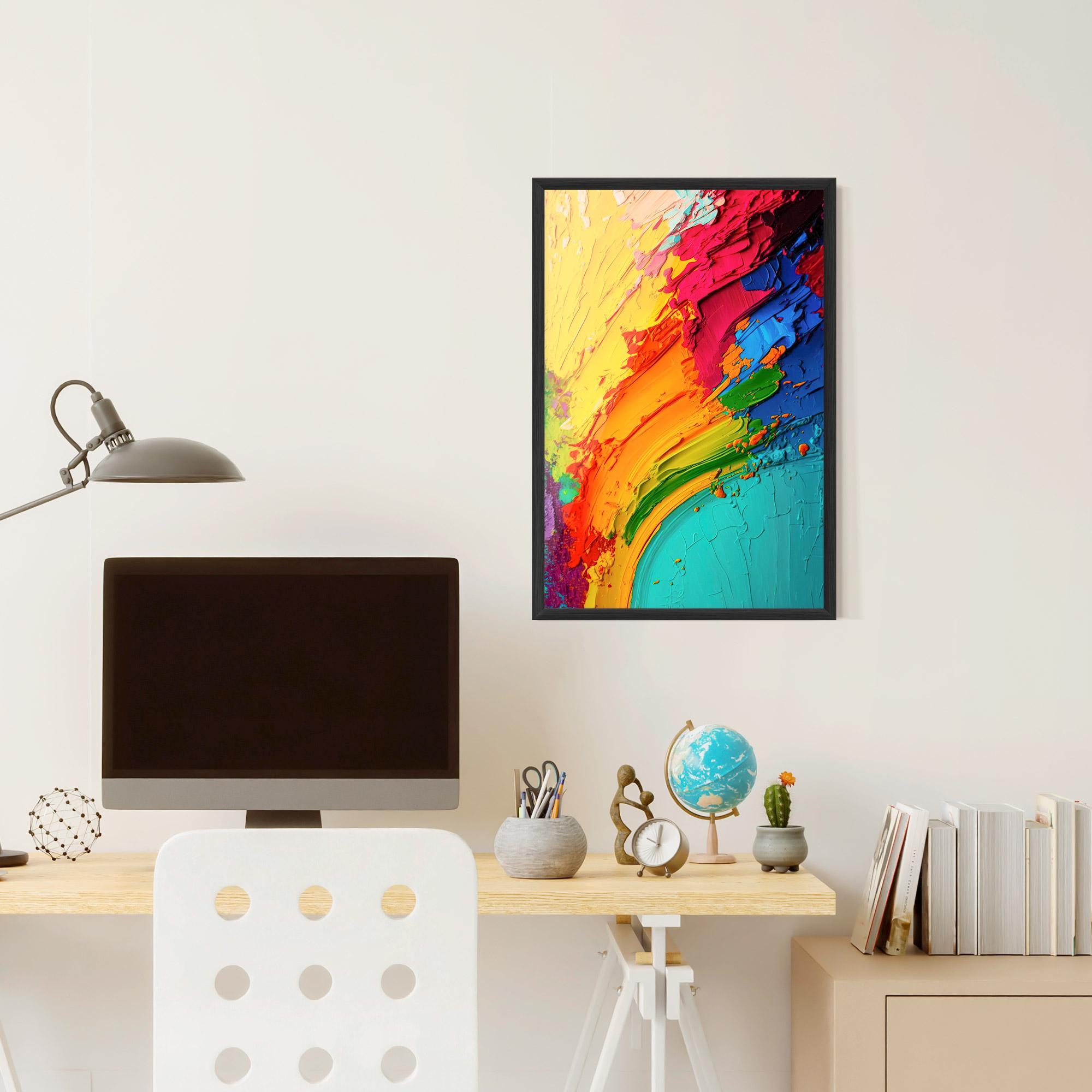 Рамкиран постер Multicolored Painting mockup 6