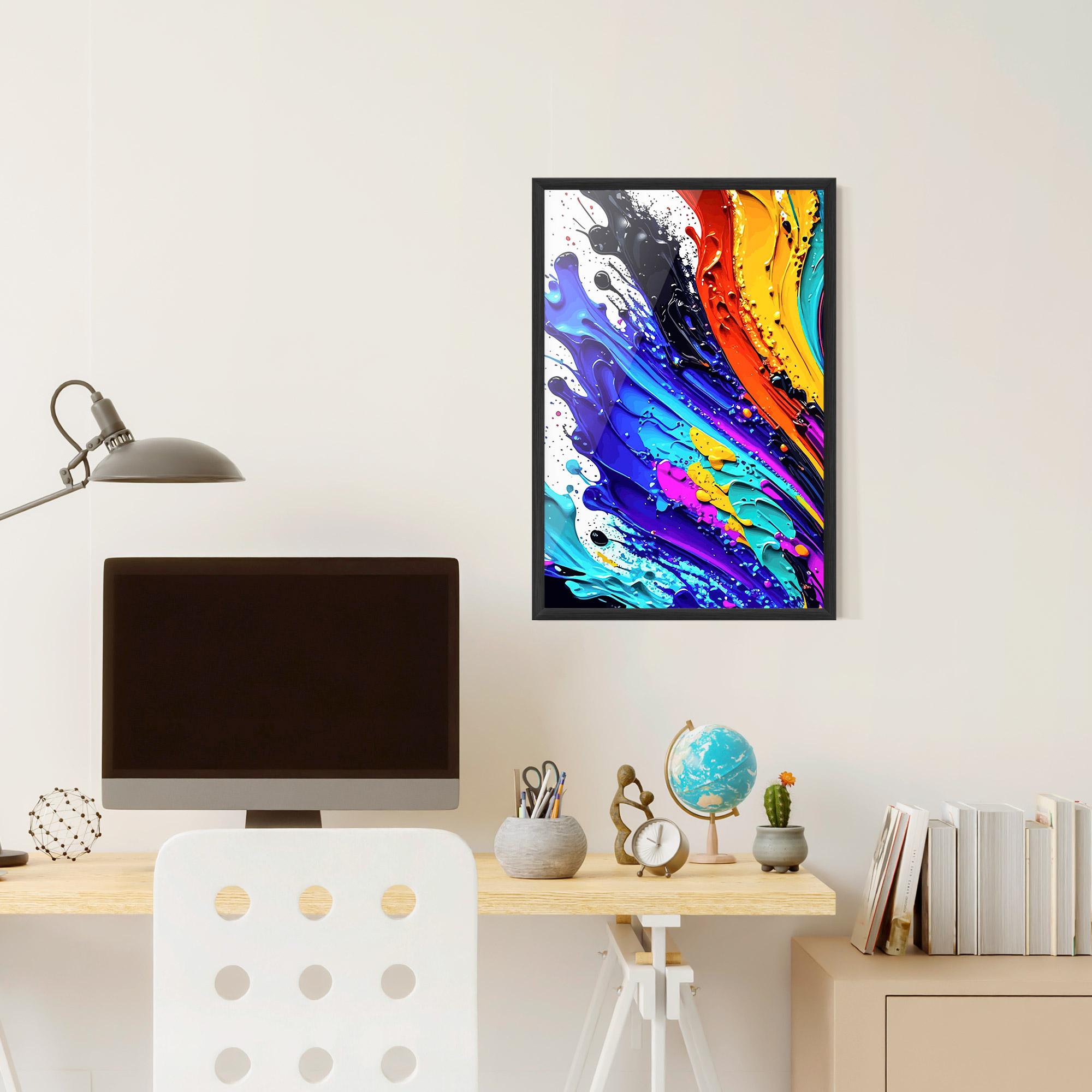 Рамкиран постер Pretty Splash Color mockup 6