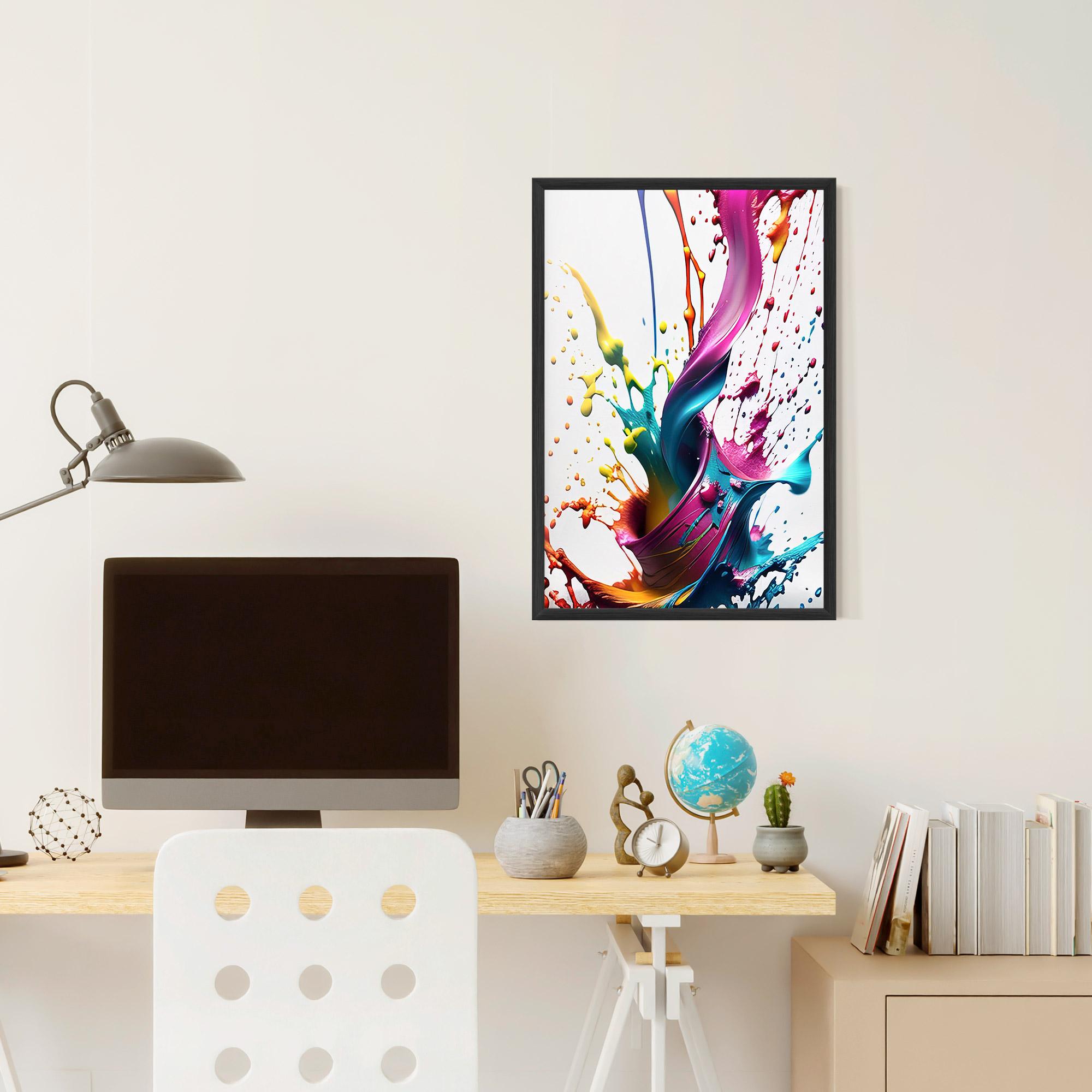 Рамкиран постер Purple Blue Splash mockup 6