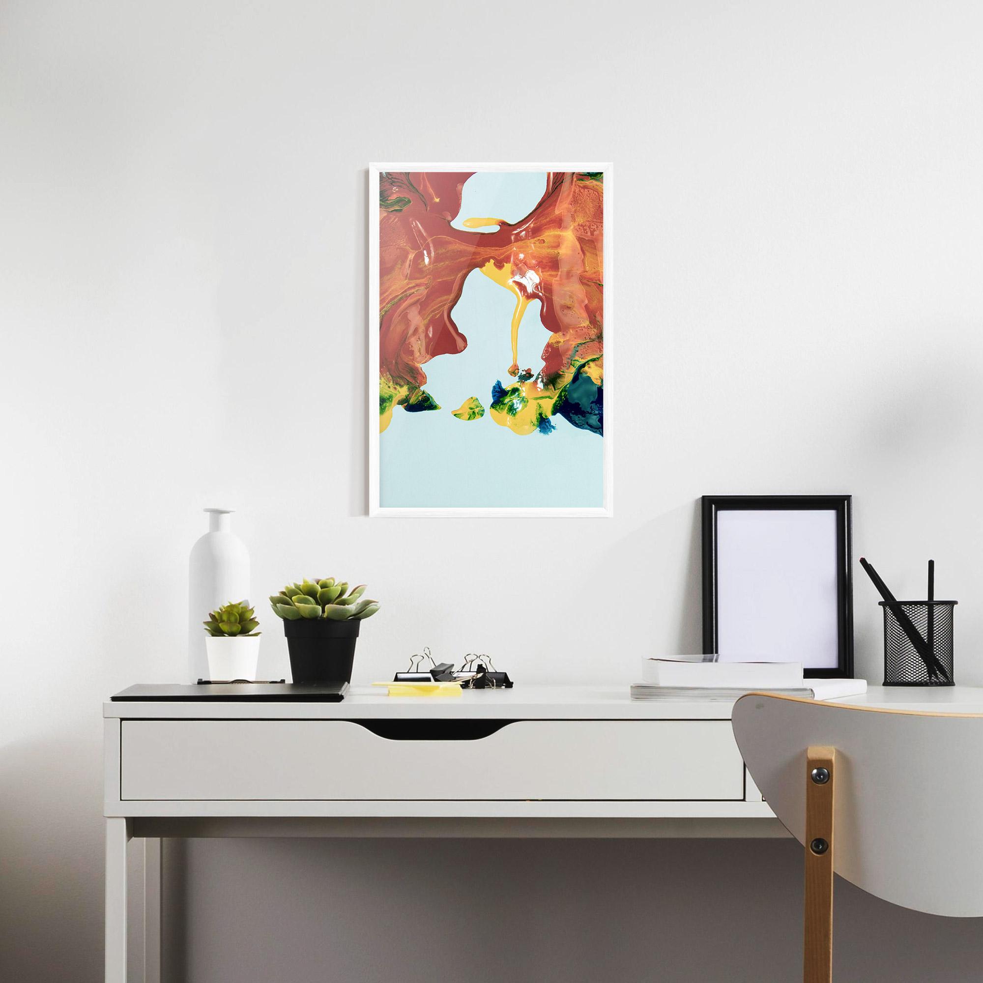 Рамкиран постер Spilled Paint mockup 7