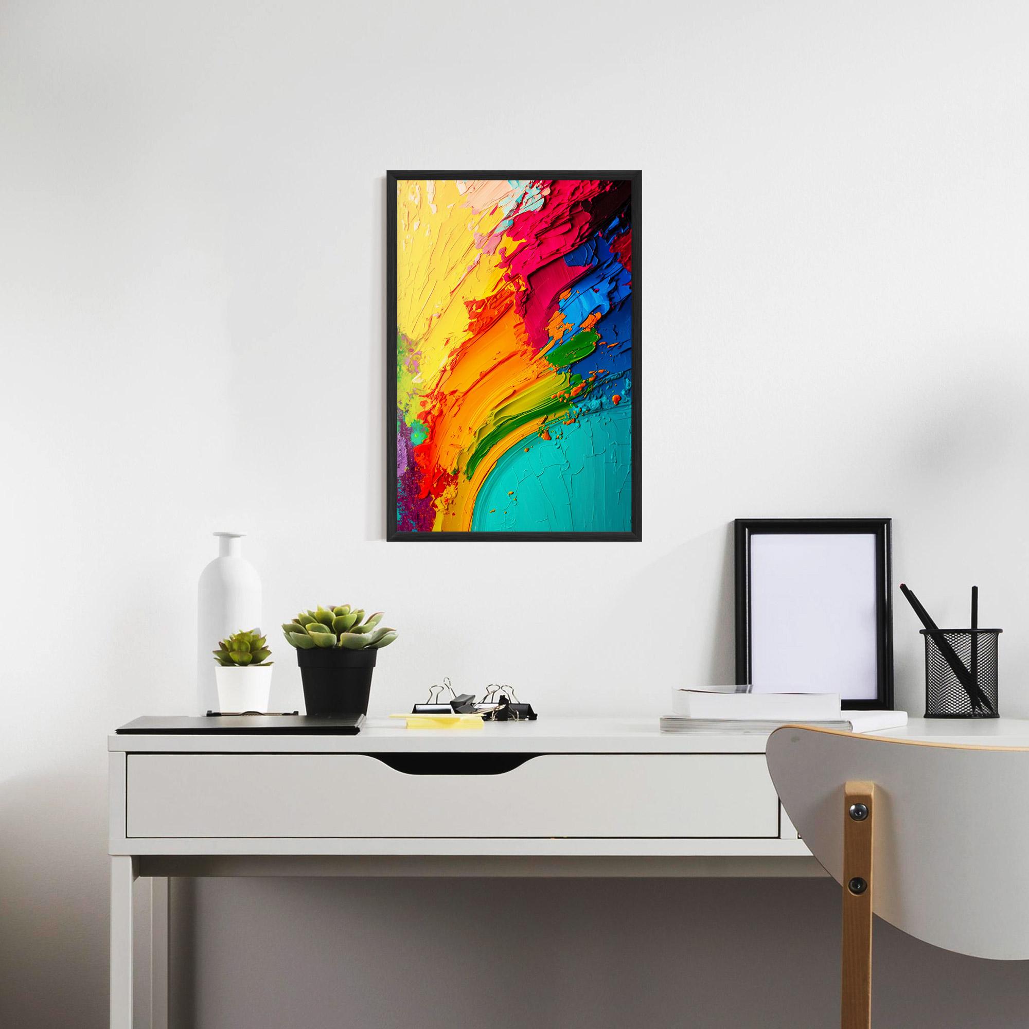 Рамкиран постер Multicolored Painting mockup 7