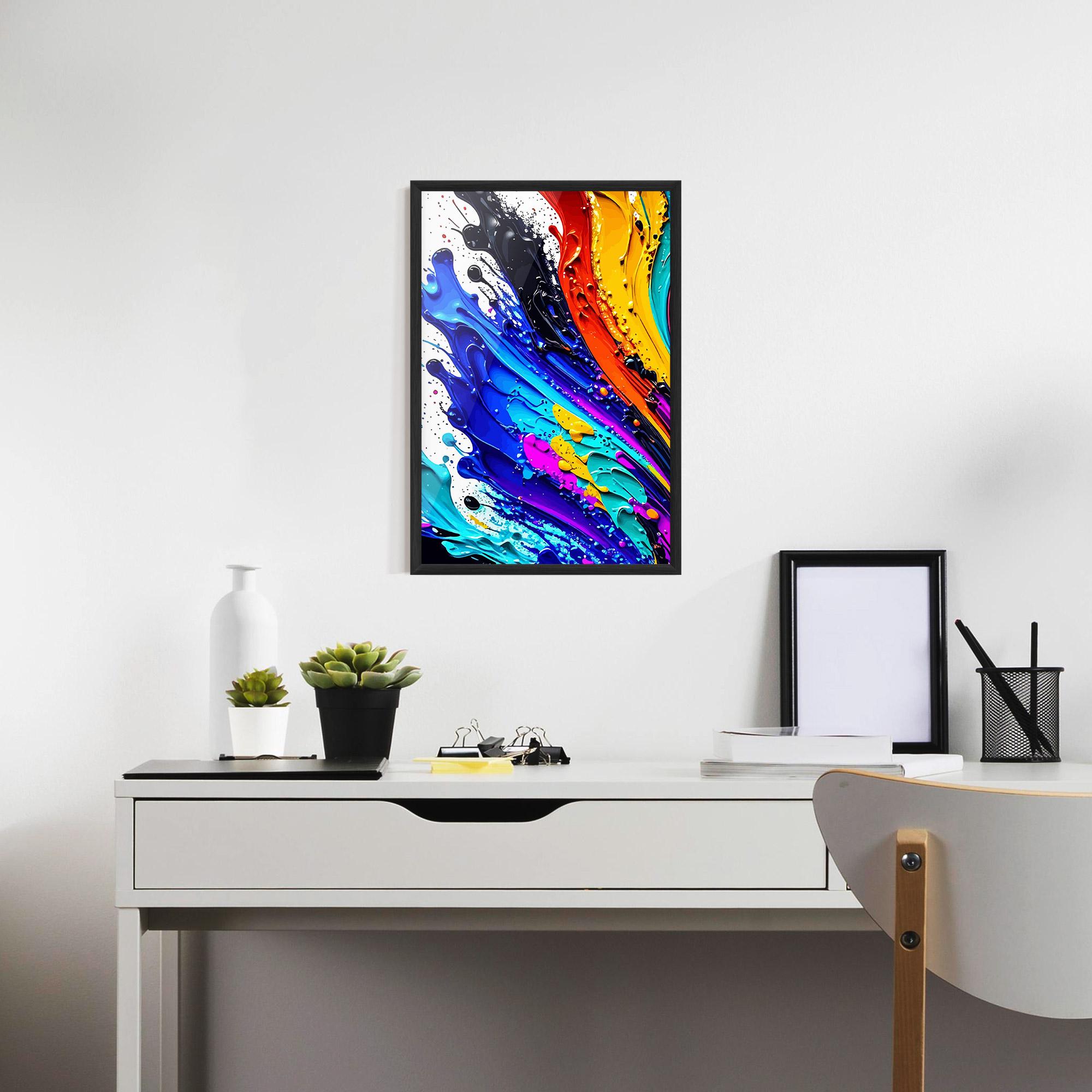 Рамкиран постер Pretty Splash Color mockup 7