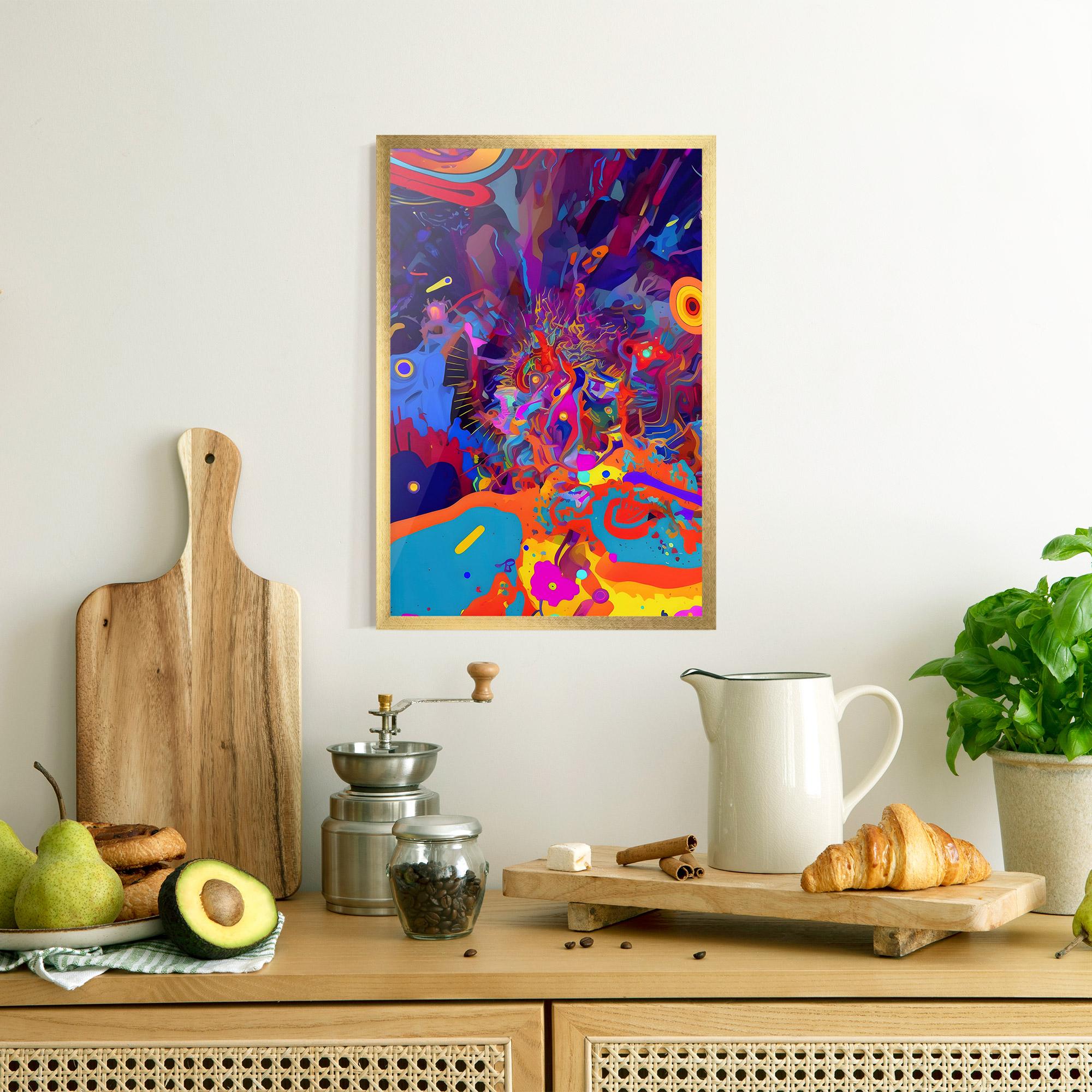 Рамкиран постер Abstract Color Work mockup 8