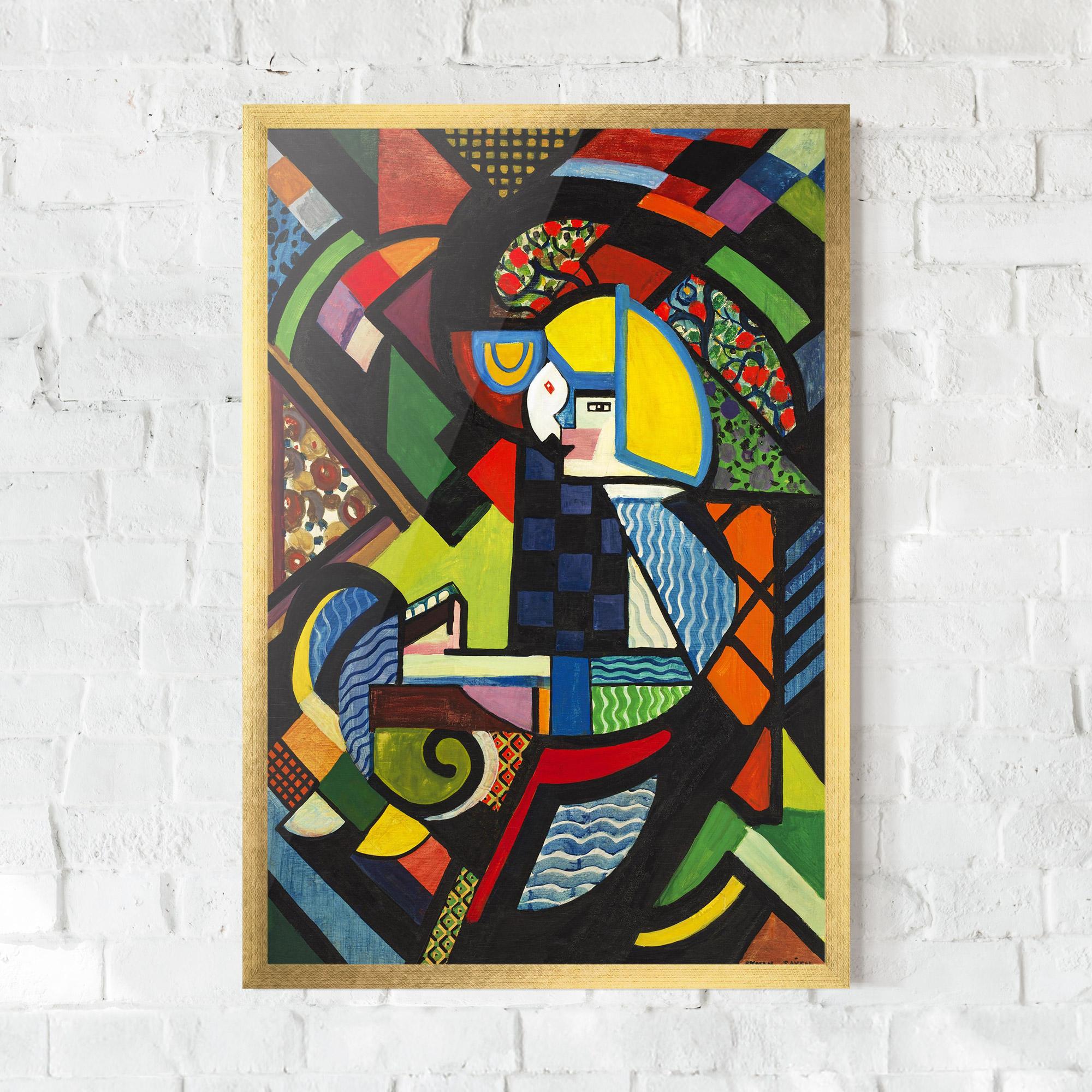 Рамкиран постер Mix Color Shapes mockup 0