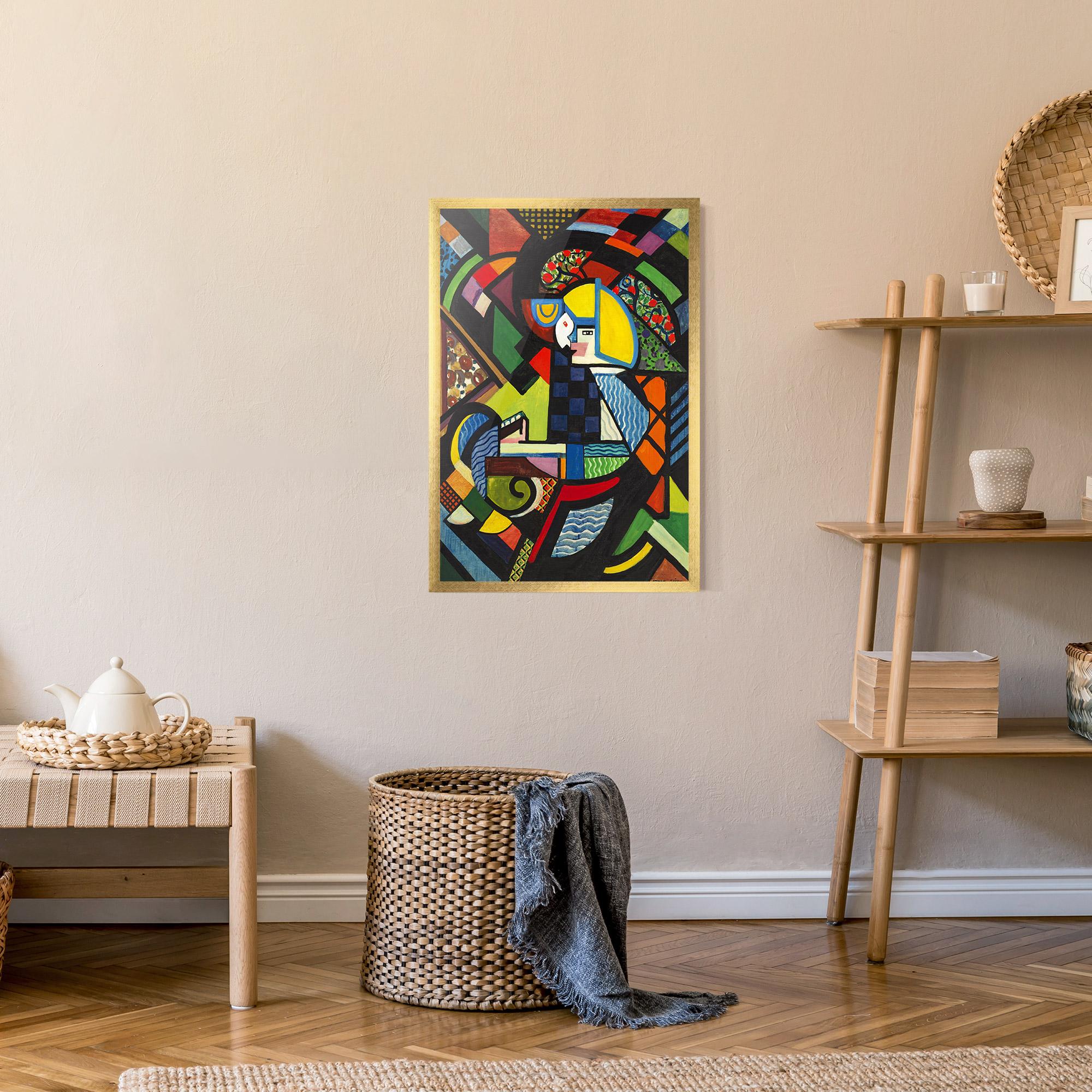 Рамкиран постер Mix Color Shapes mockup 9