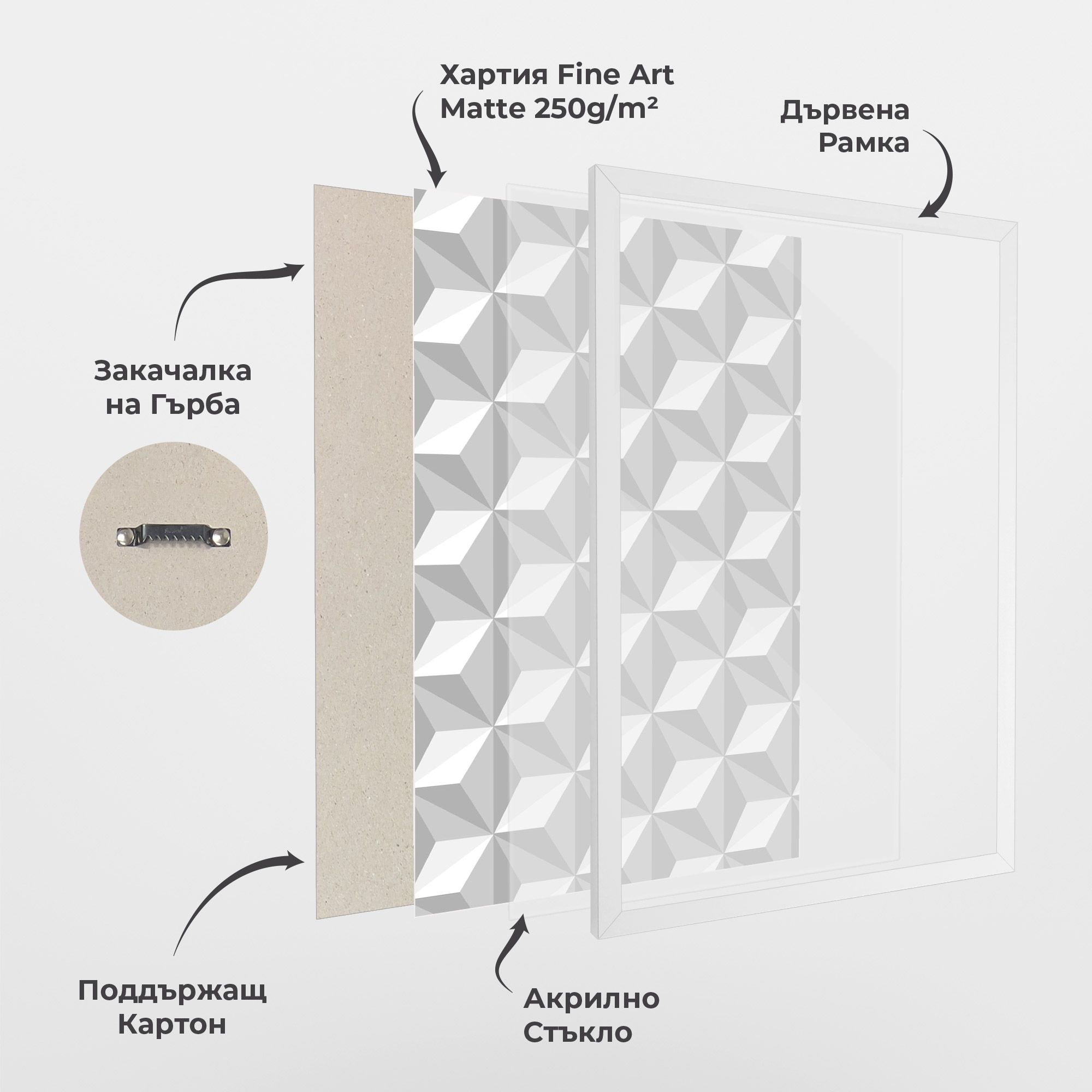 White Triangle Pattern mockup 1