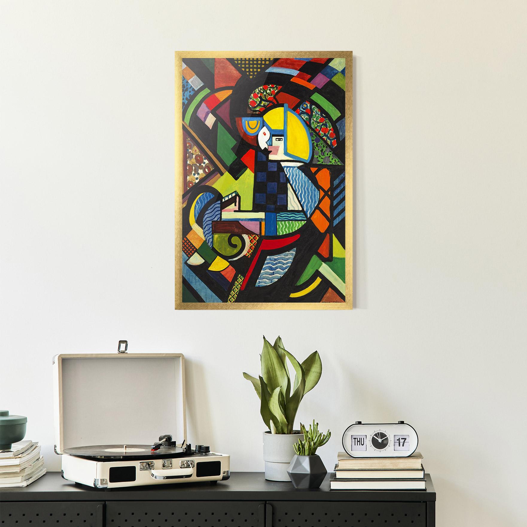 Рамкиран постер Mix Color Shapes mockup 2