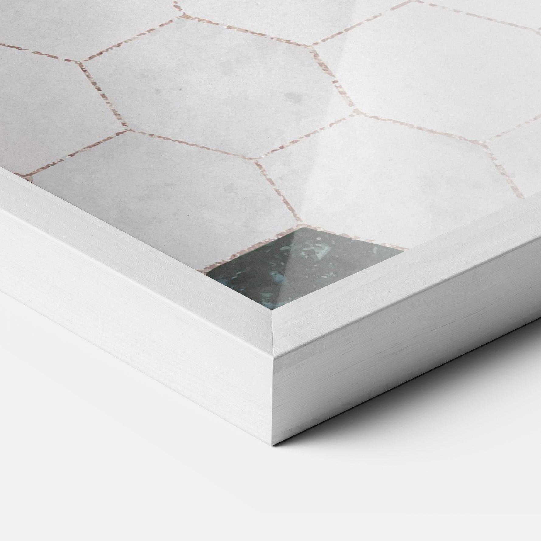 Рамкиран постер Green Hexagon mockup 3