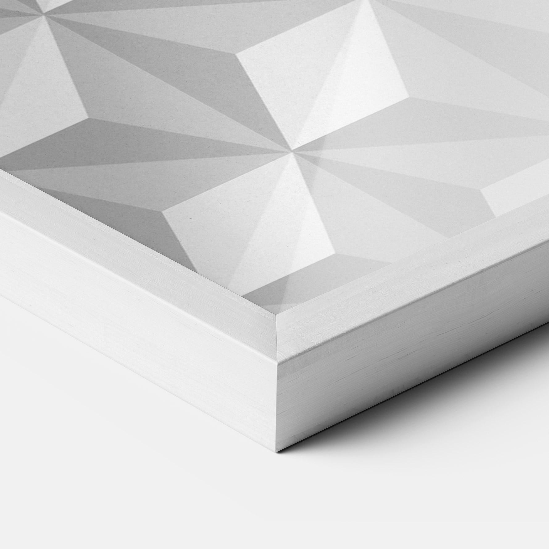 Рамкиран постер White Triangle Pattern mockup 3