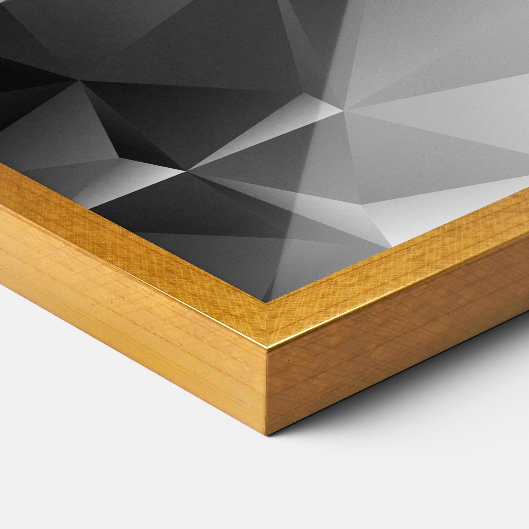 Рамкиран постер Black Triangle Pattern mockup 3