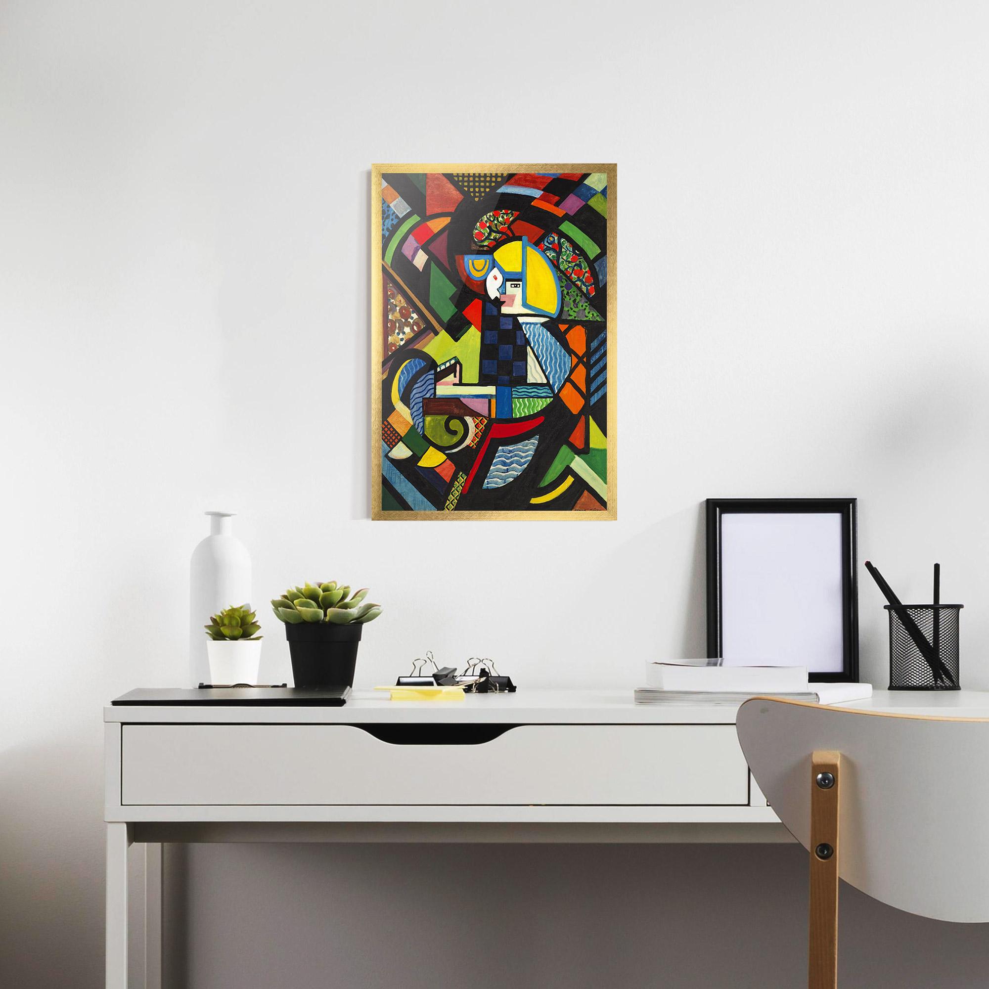 Рамкиран постер Mix Color Shapes mockup 7