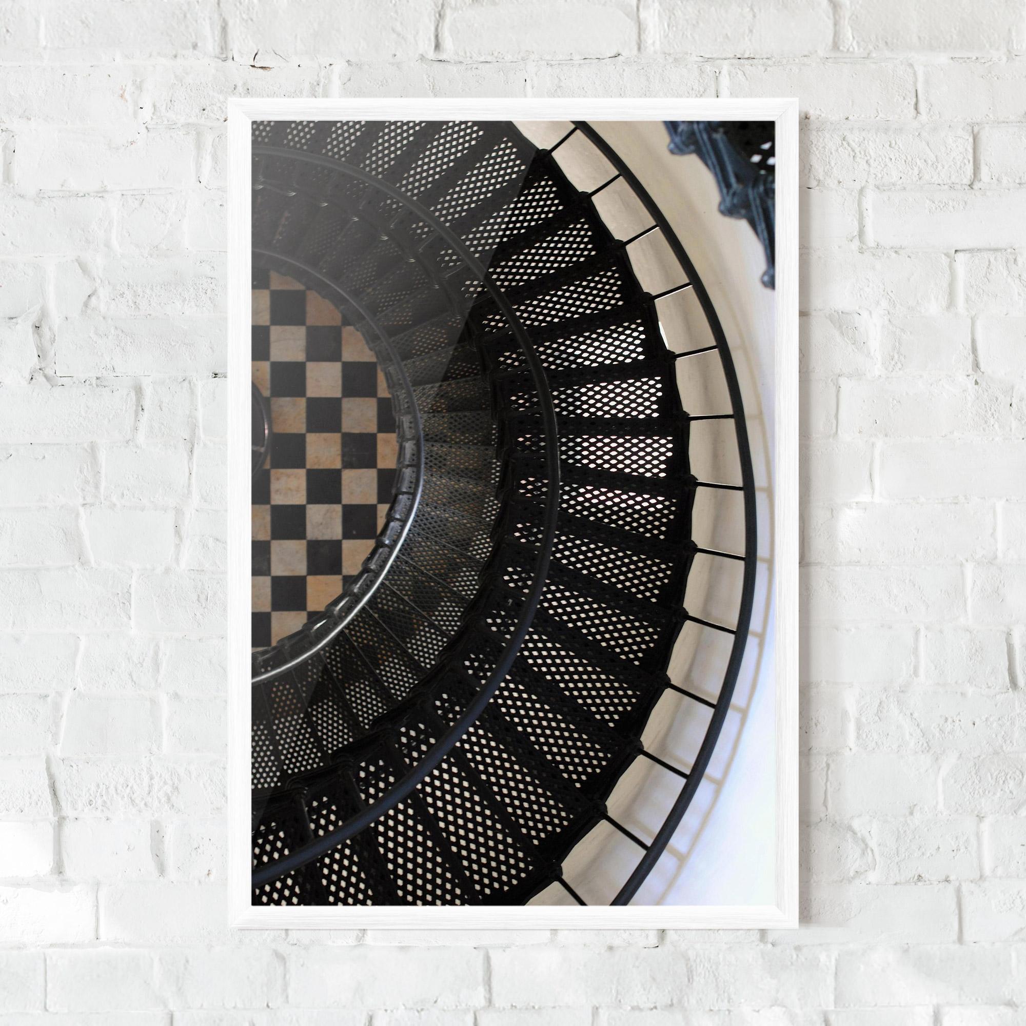 Рамкиран постер Beautiful Black Stairs mockup 0