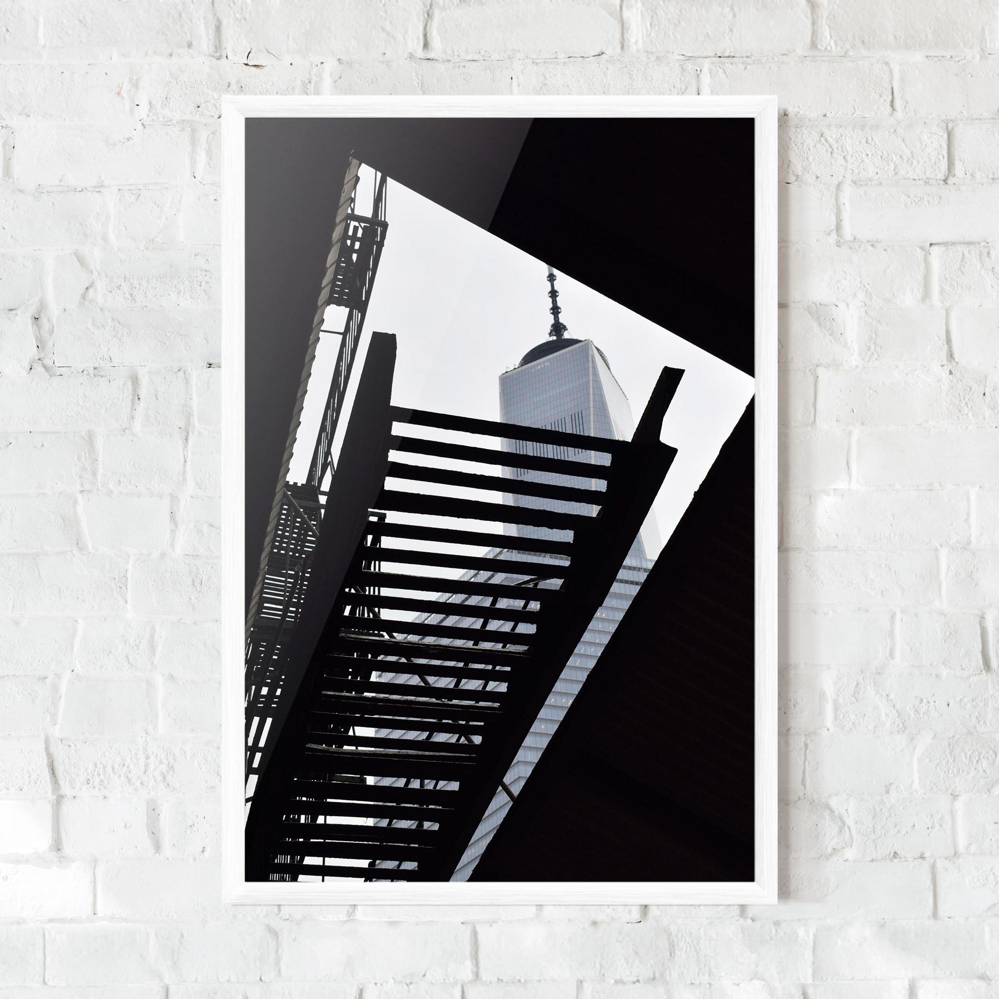 Рамкиран постер Black Stairs Floating mockup 0