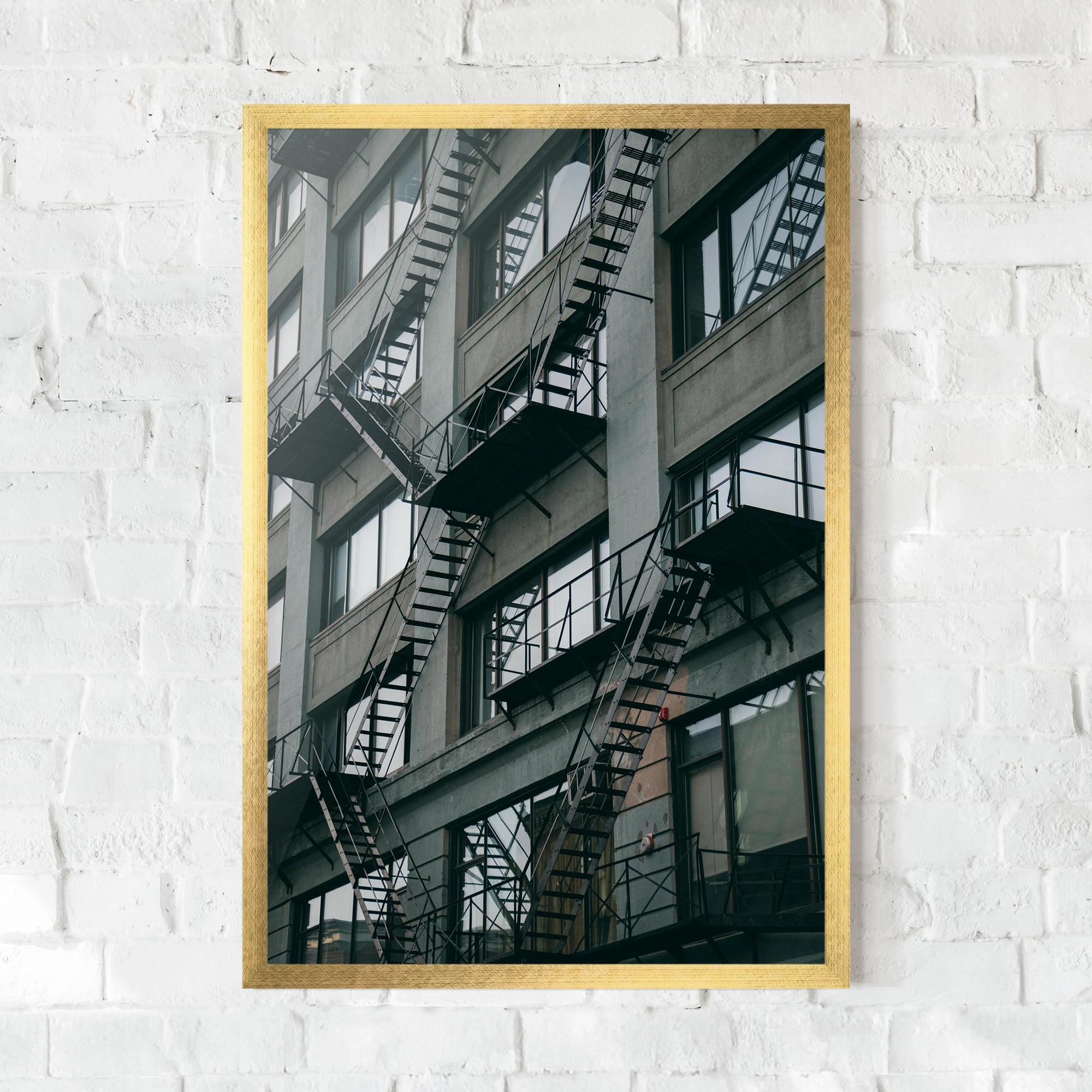 Рамкиран постер Building Stairs mockup 0