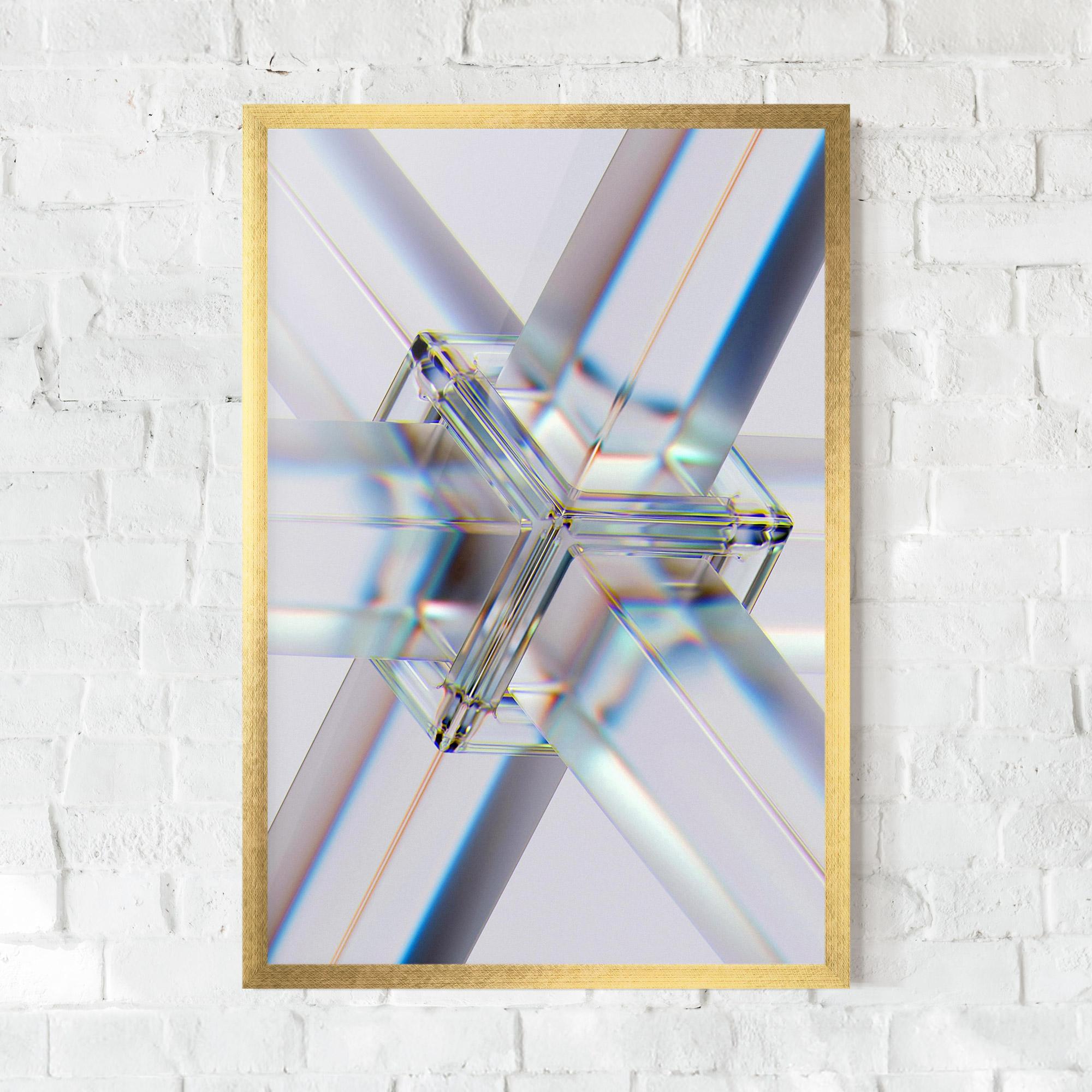 Рамкиран постер Glass Shape mockup 0