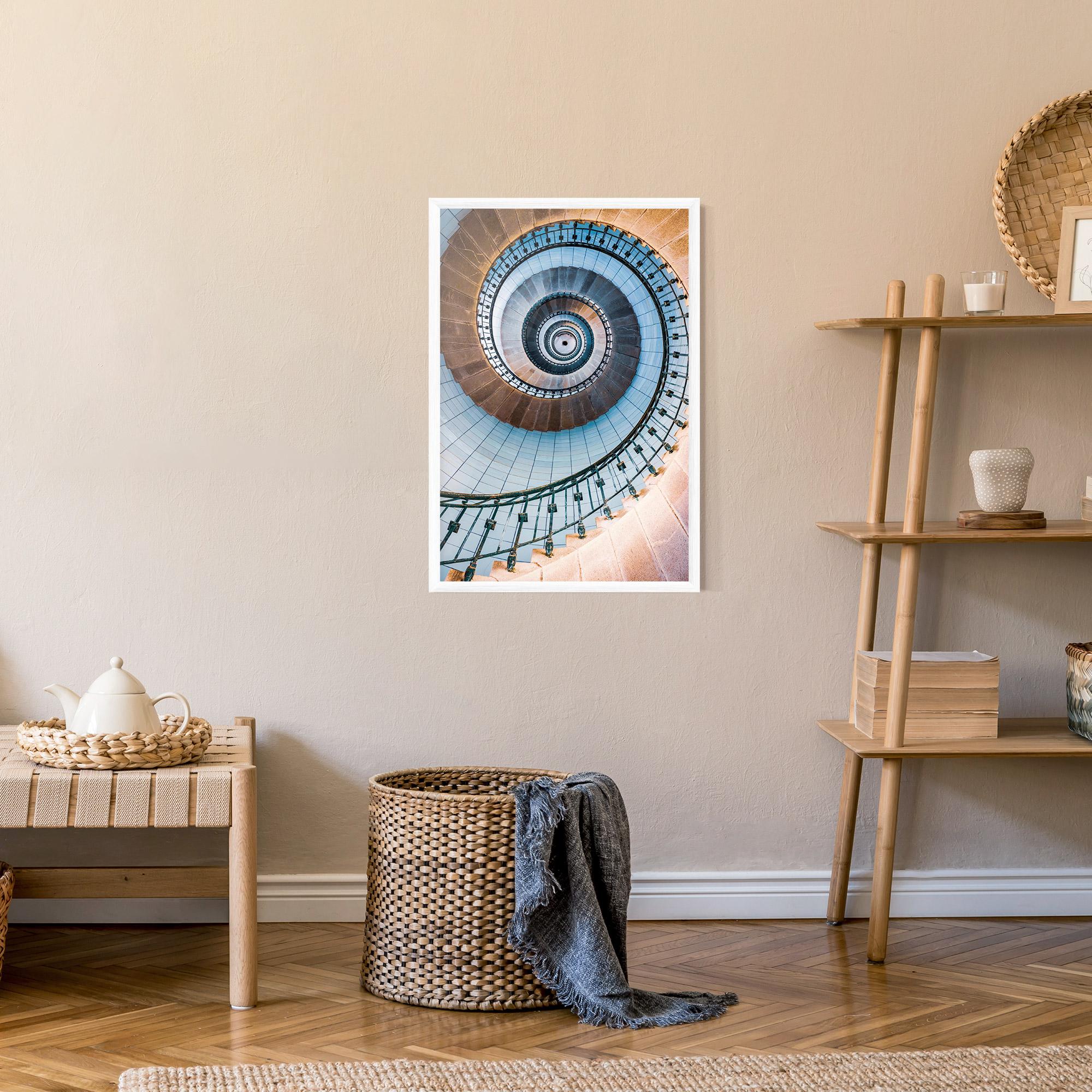 Рамкиран постер Blue Opaline Stairs mockup 9