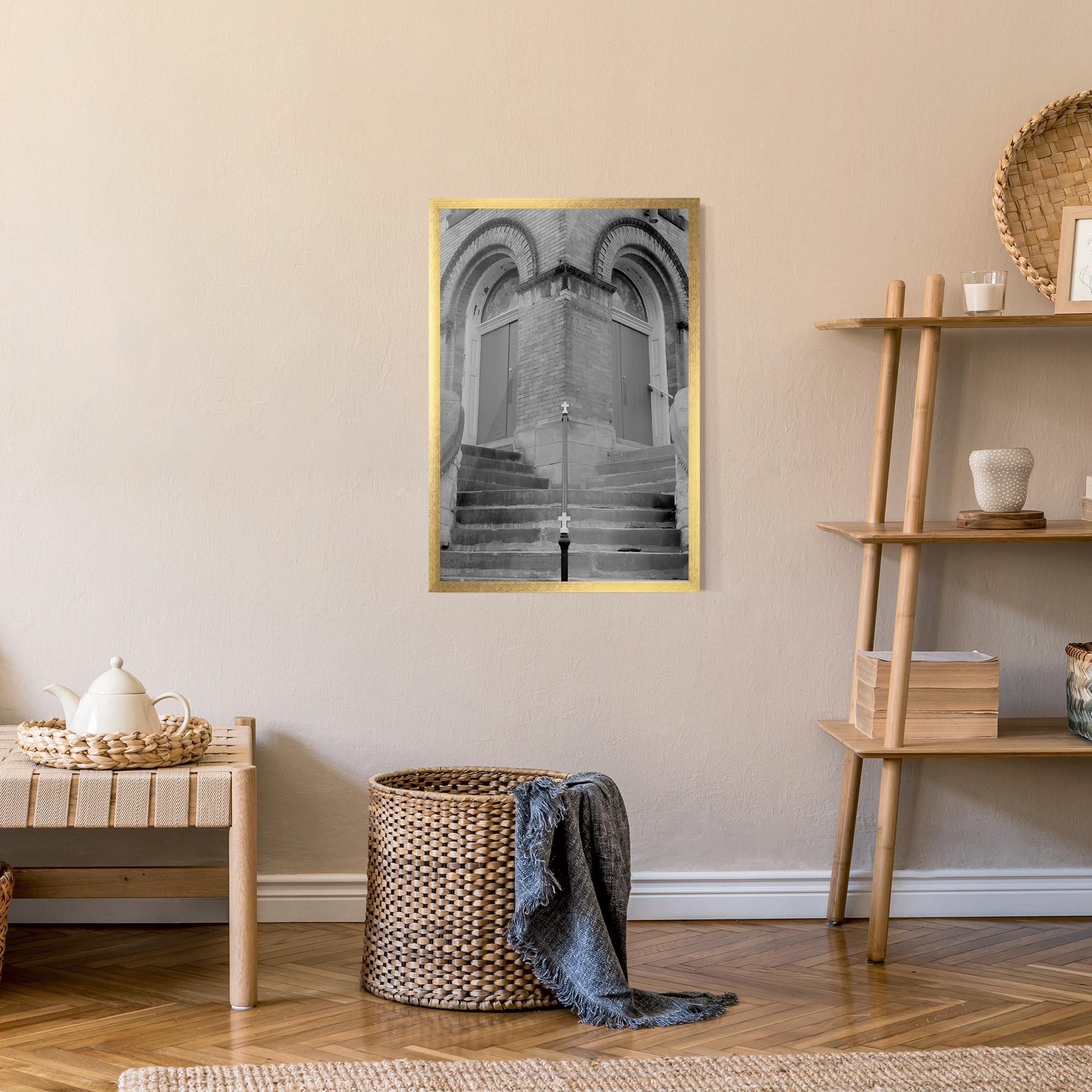 Рамкиран постер Grey Dors mockup 9