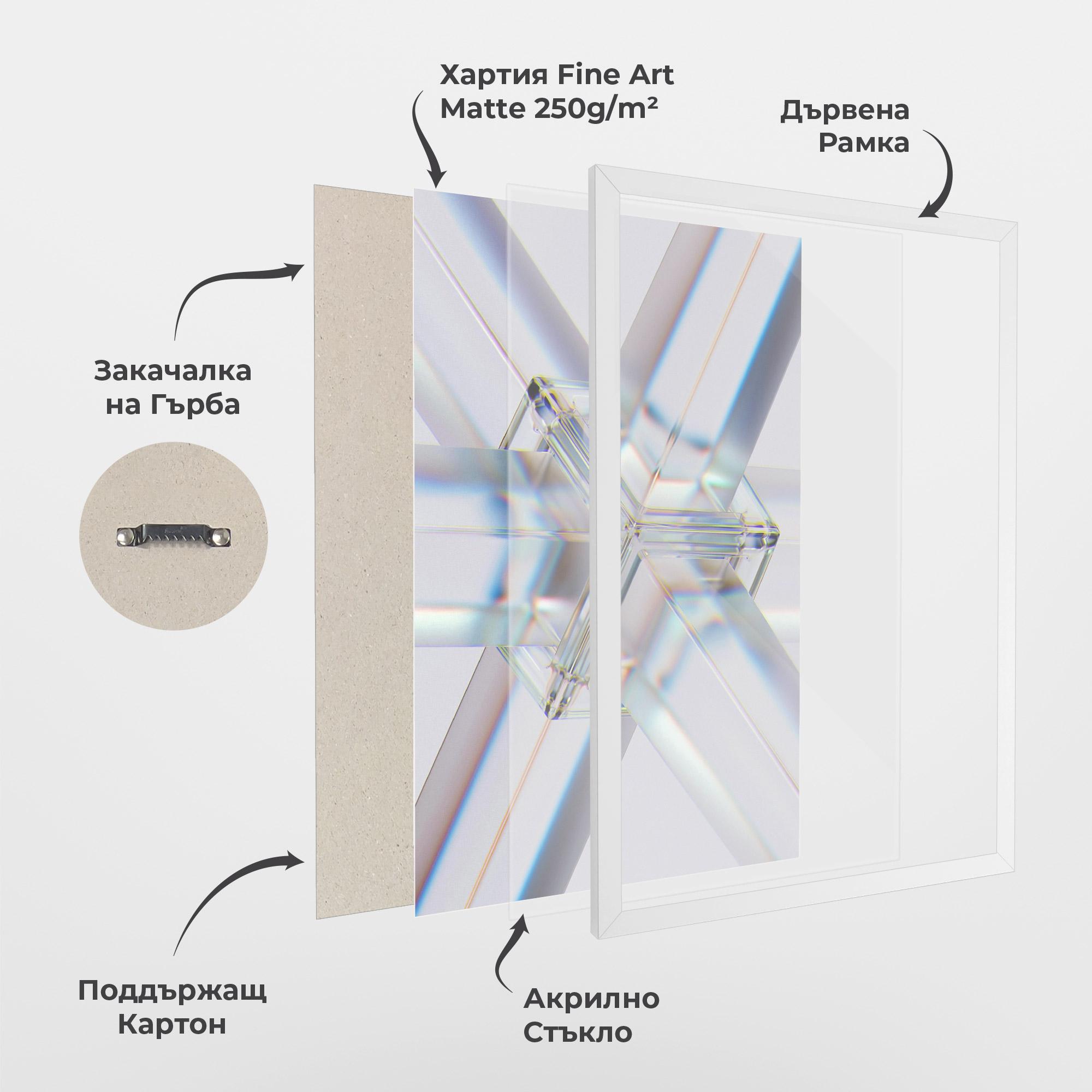 Рамкиран постер Glass Shape mockup 1