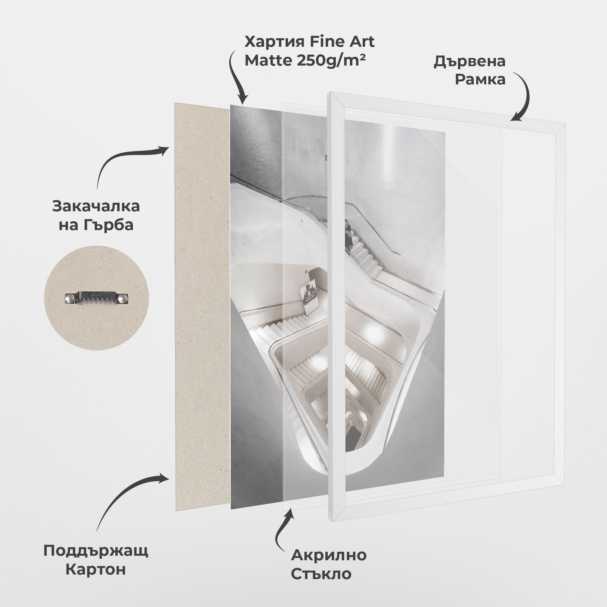 White Stairs Spiral mockup 1