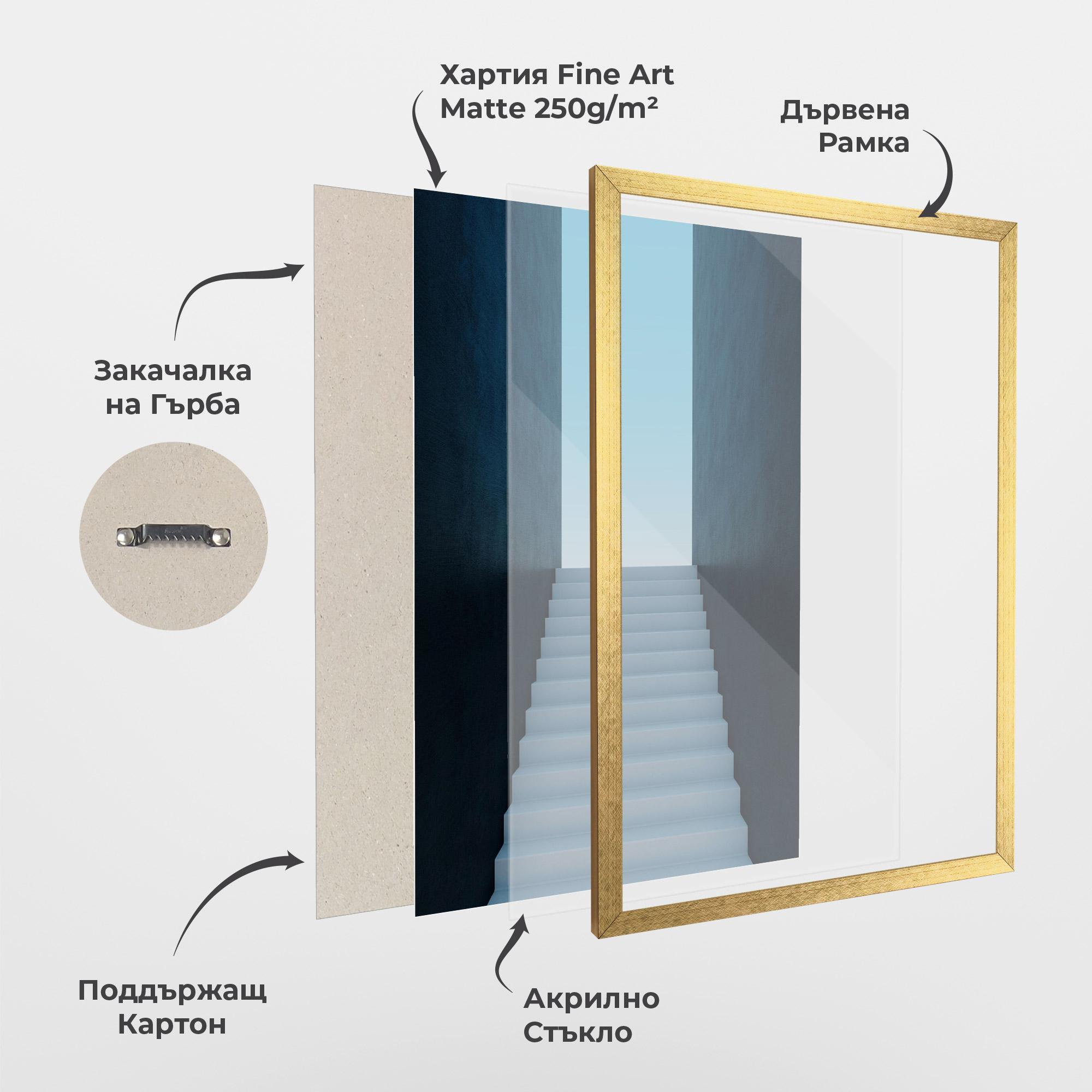 Рамкиран постер Forward Stairs mockup 1