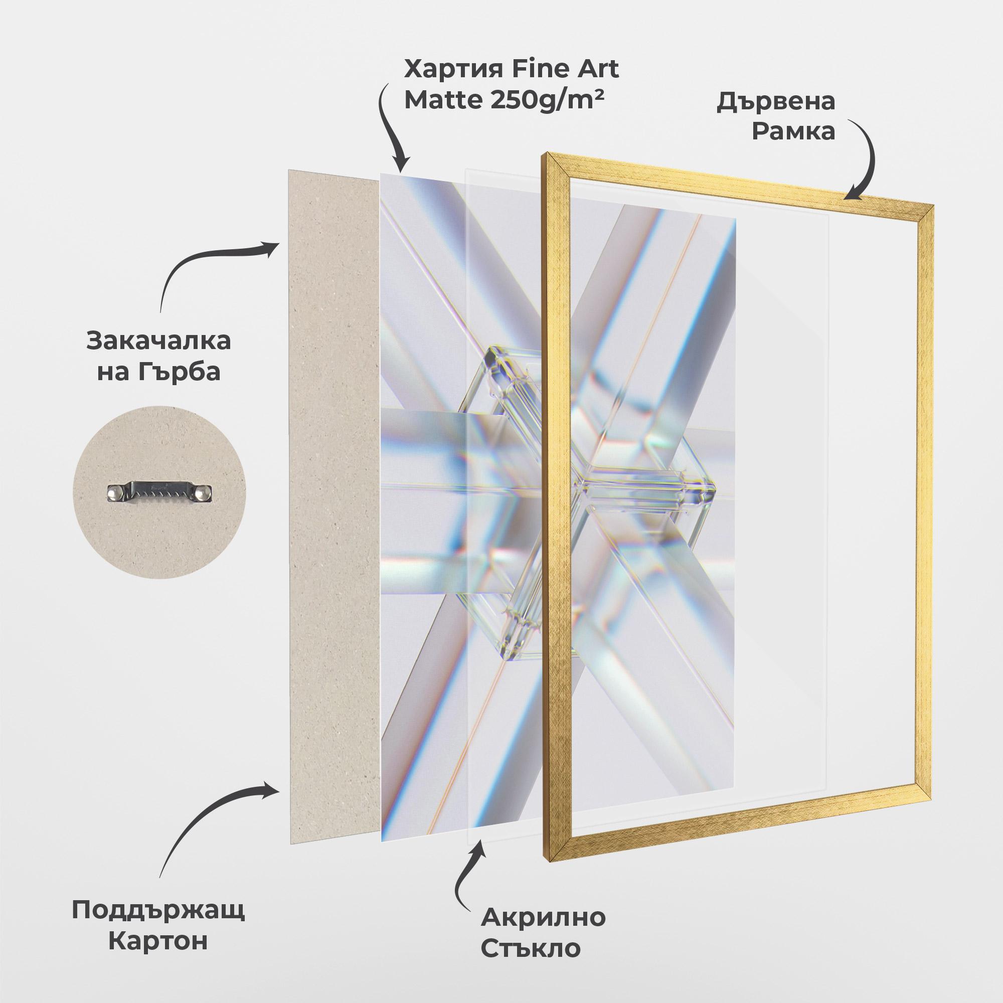 Рамкиран постер Glass Shape mockup 1